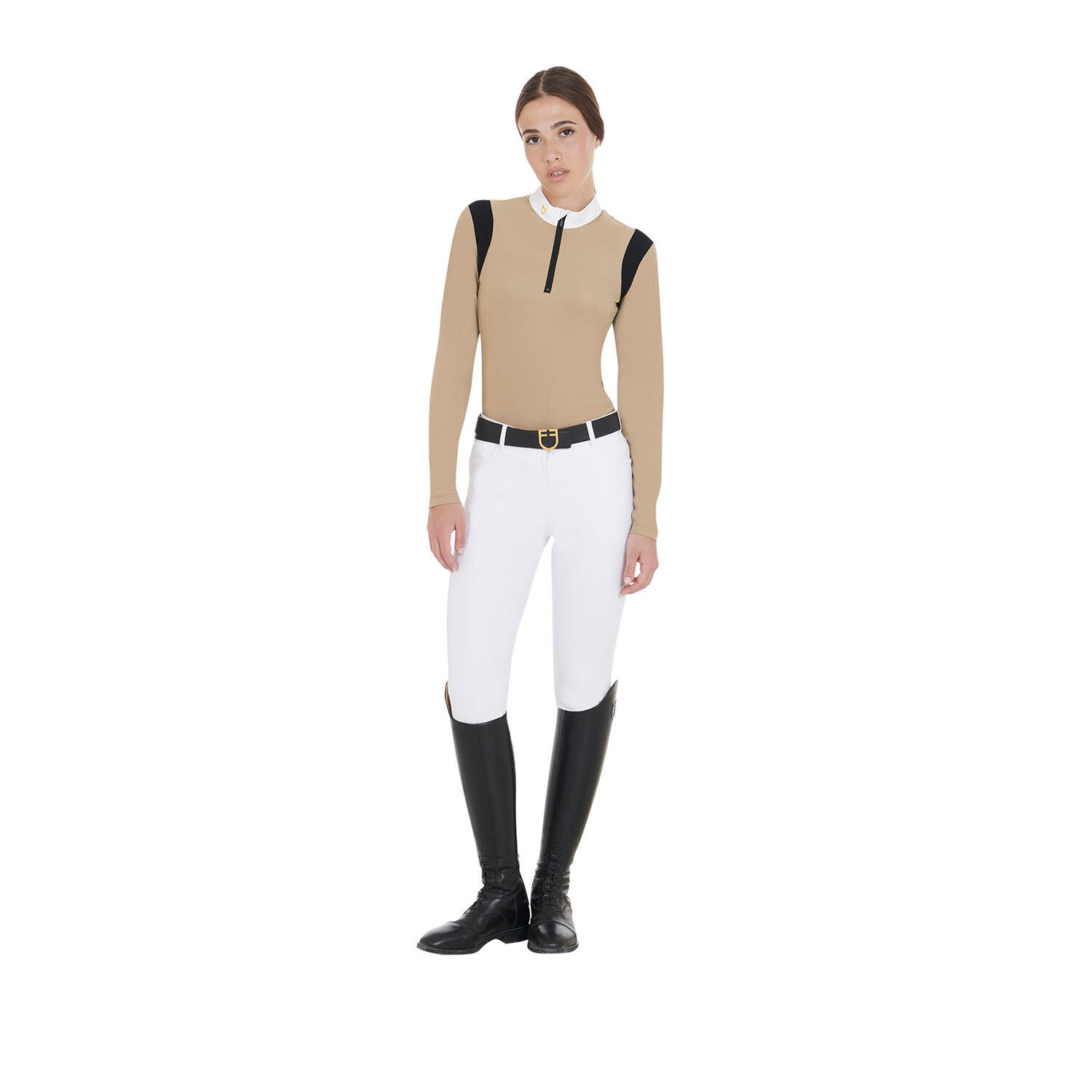 Polo femme slim fit en tissu technique 4/5