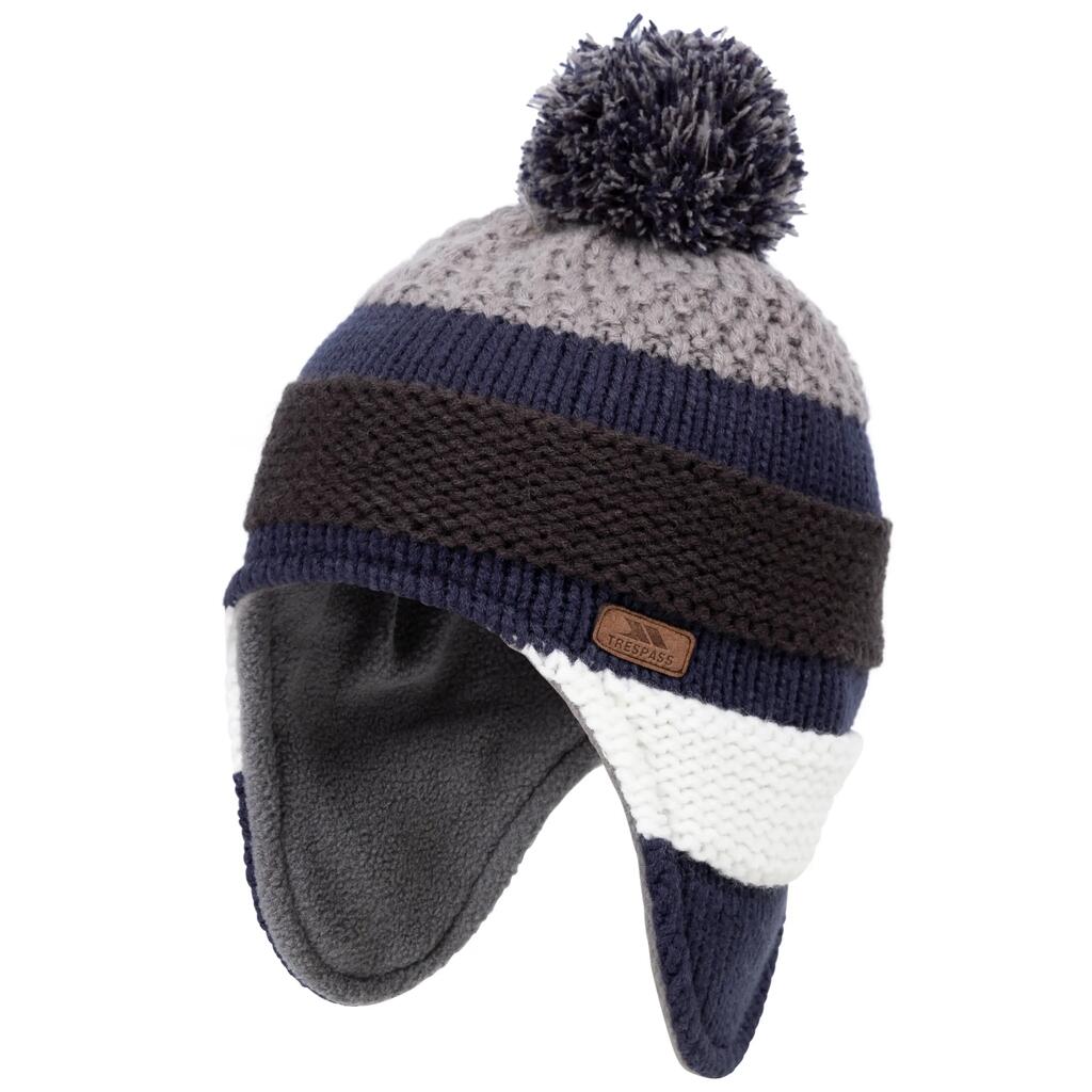 Unisex Kids Pompom Fleece Lined Beanie Hat - Perry