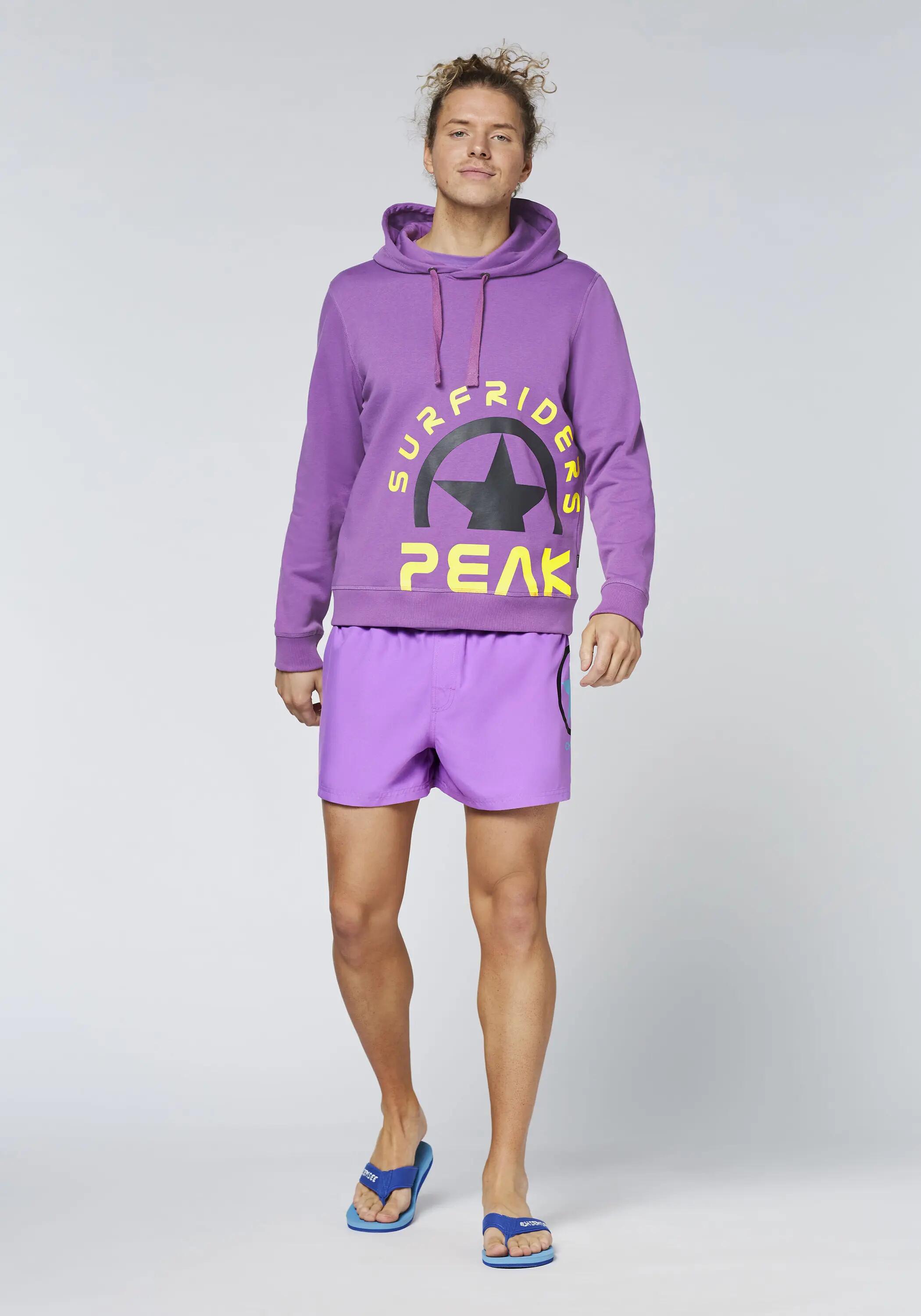 Kapuzenpullover im freshen Farbdesign mit Print 5/7