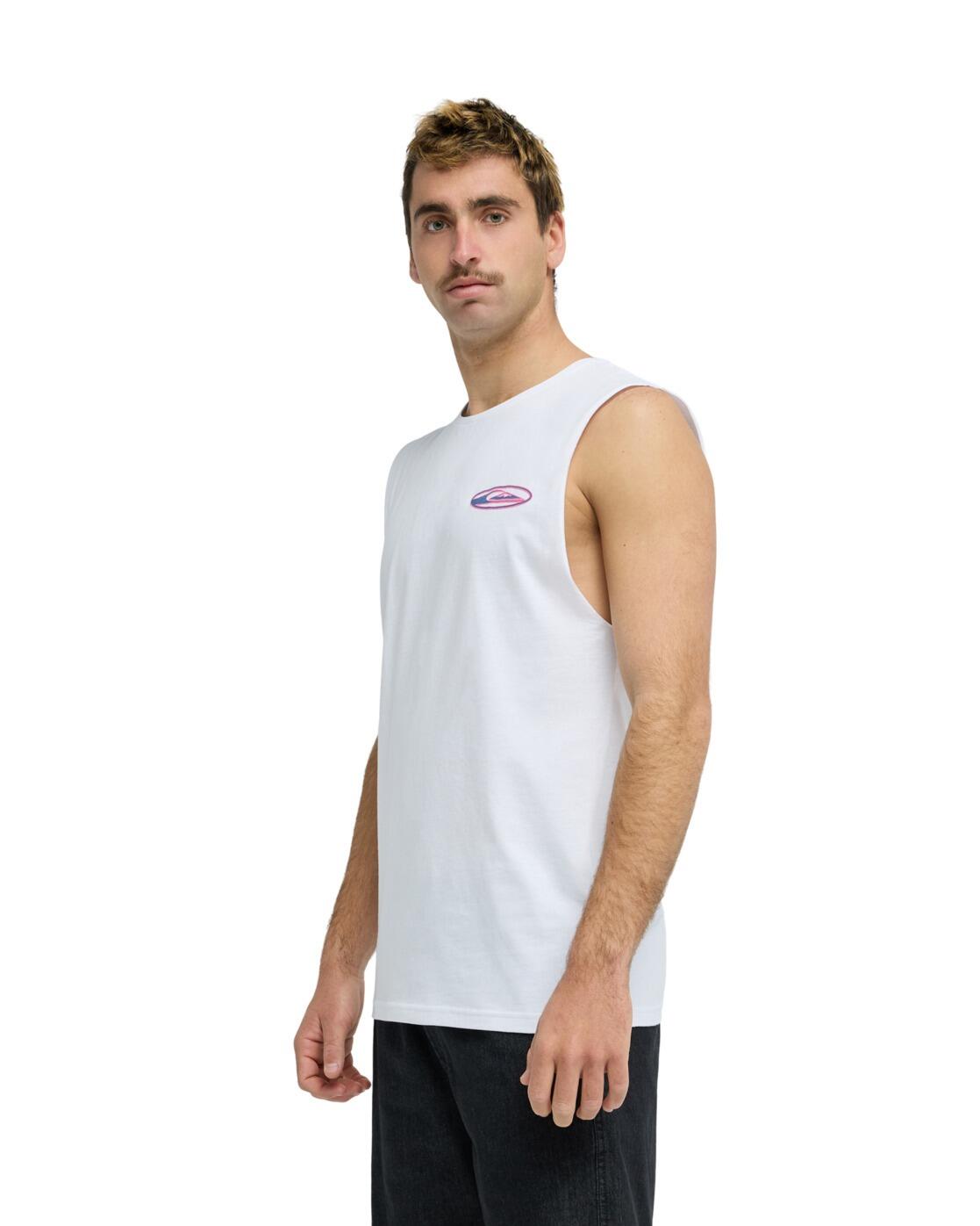 T-shirt sans manches EV QUIKGLOBE MUSCLE Blanc Homme 3/4