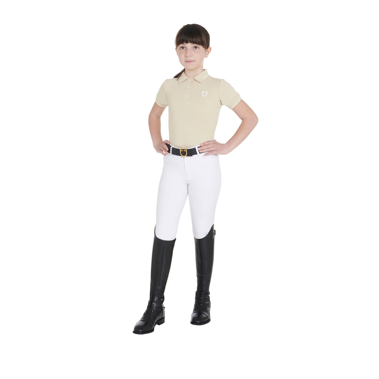 Polo infantil slim fit en tejido técnico antibacteriano 5/6