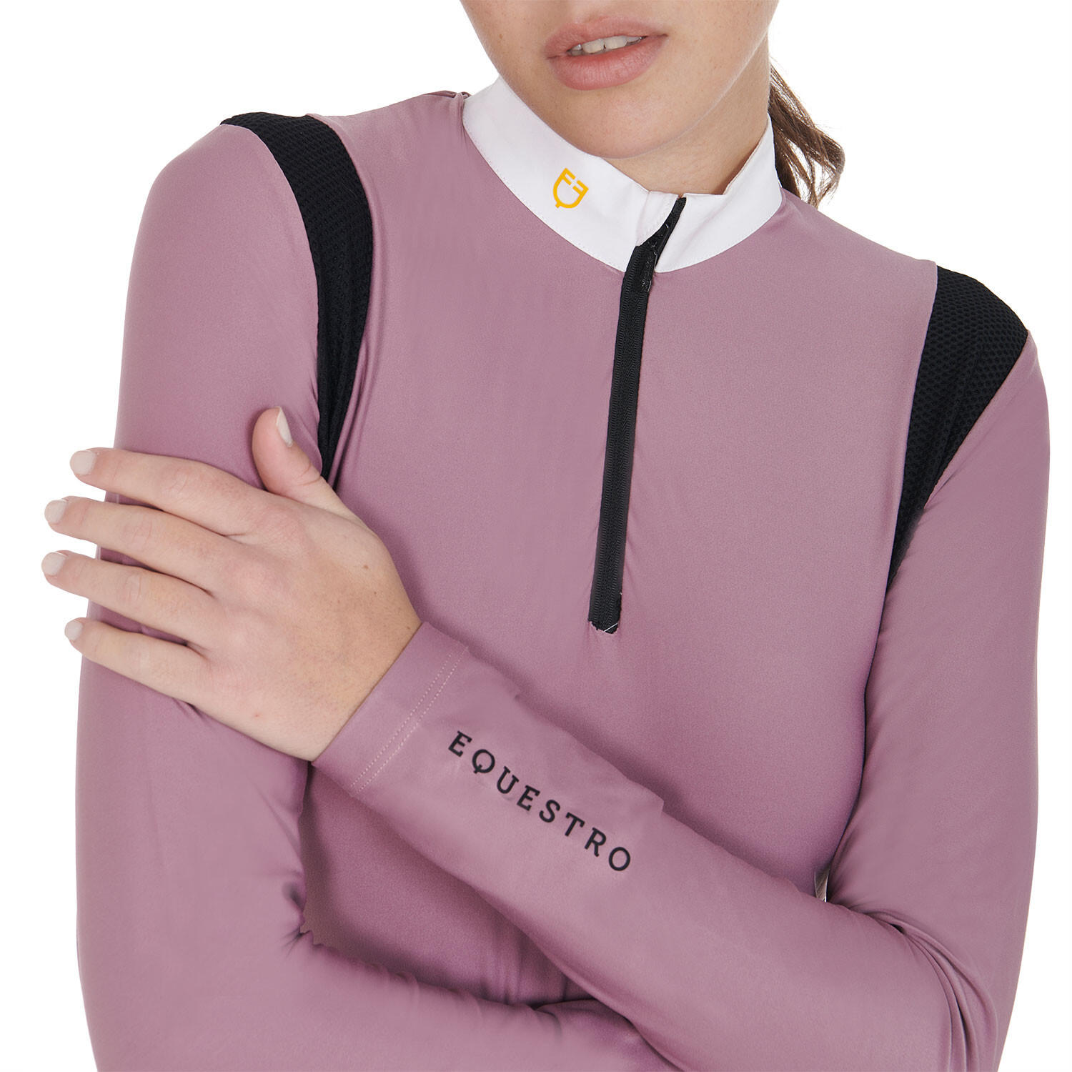 Polo donna slim fit in tessuto tecnico 3/5