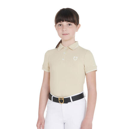 Polo enfant slim fit en tissu technique antibactérien