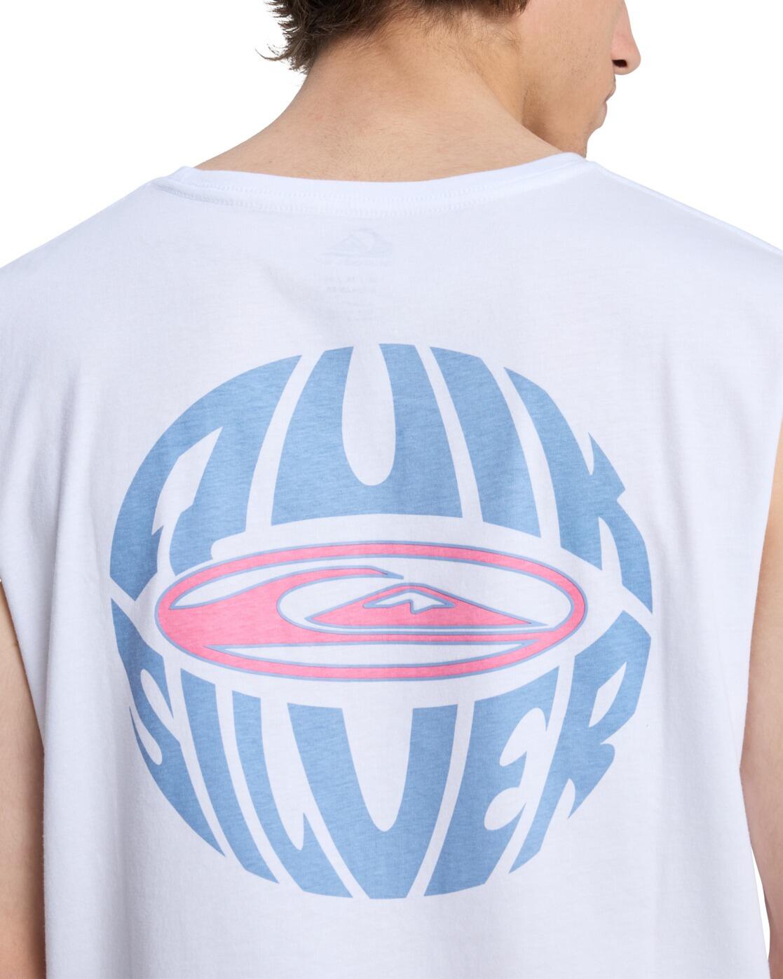 T-shirt sans manches EV QUIKGLOBE MUSCLE Blanc Homme 4/4