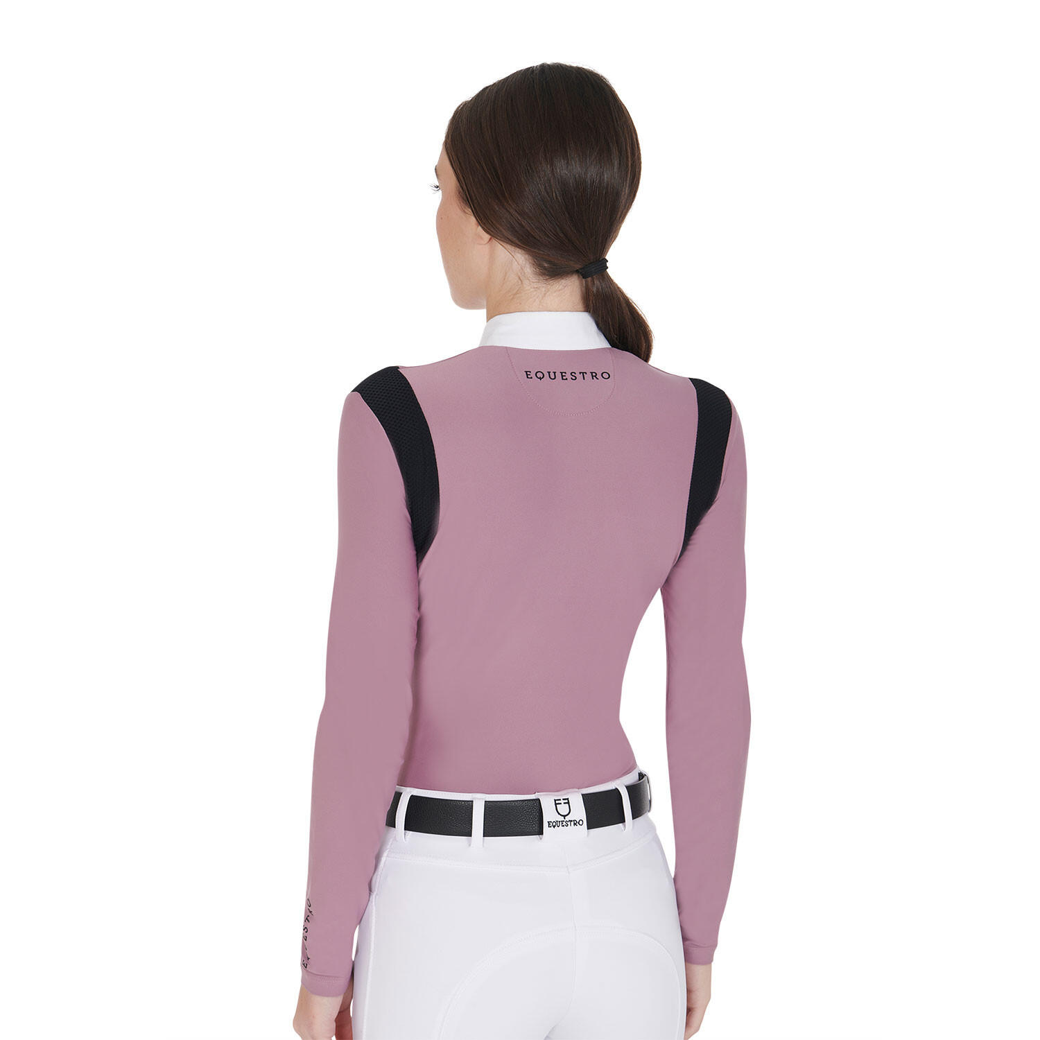 Polo donna slim fit in tessuto tecnico 2/5