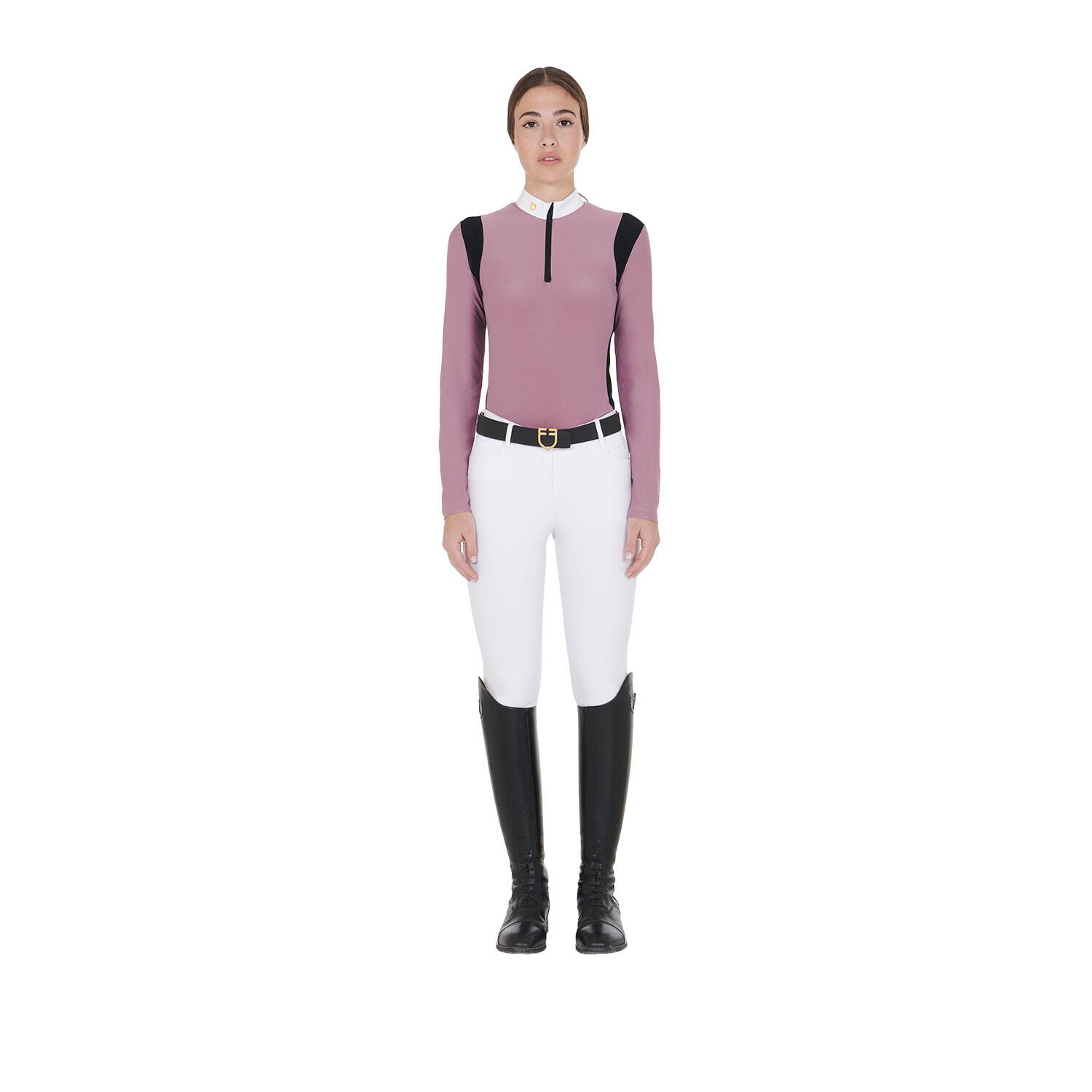 Polo donna slim fit in tessuto tecnico 5/5