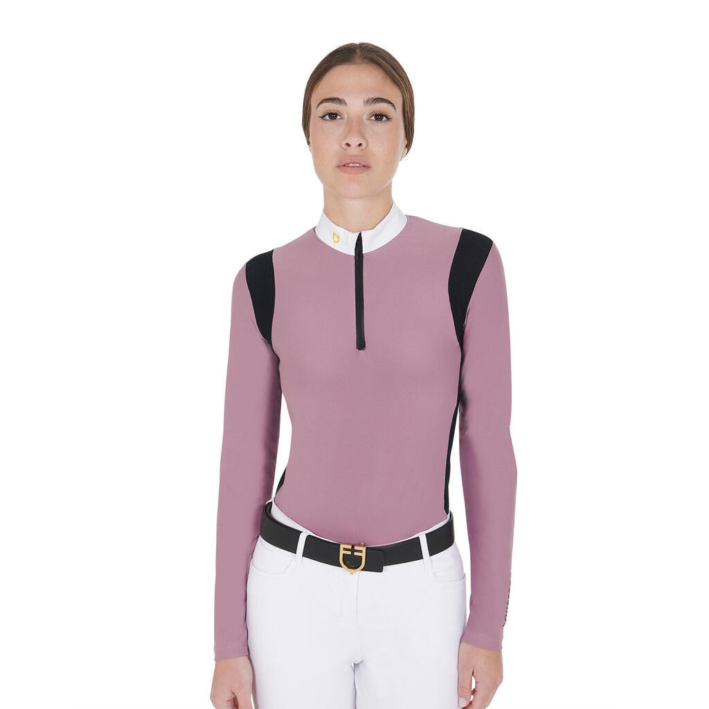 Slim fit women's polo in technical fabric