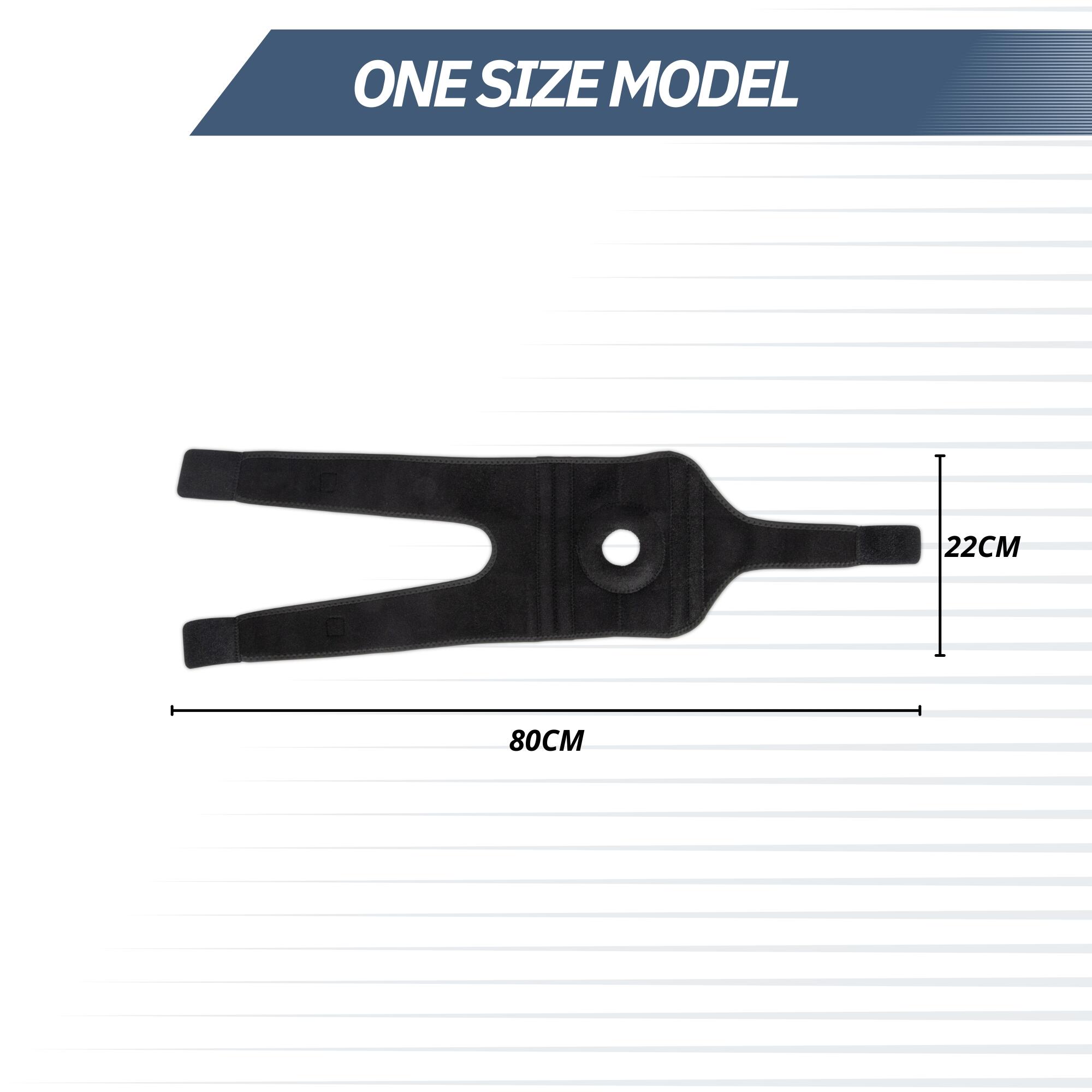 Kniebrace met Baleinen – One Size – Zwart 7/7