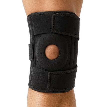Kniebandage mit Stäbchen – Einheitsgröße – Schwarz