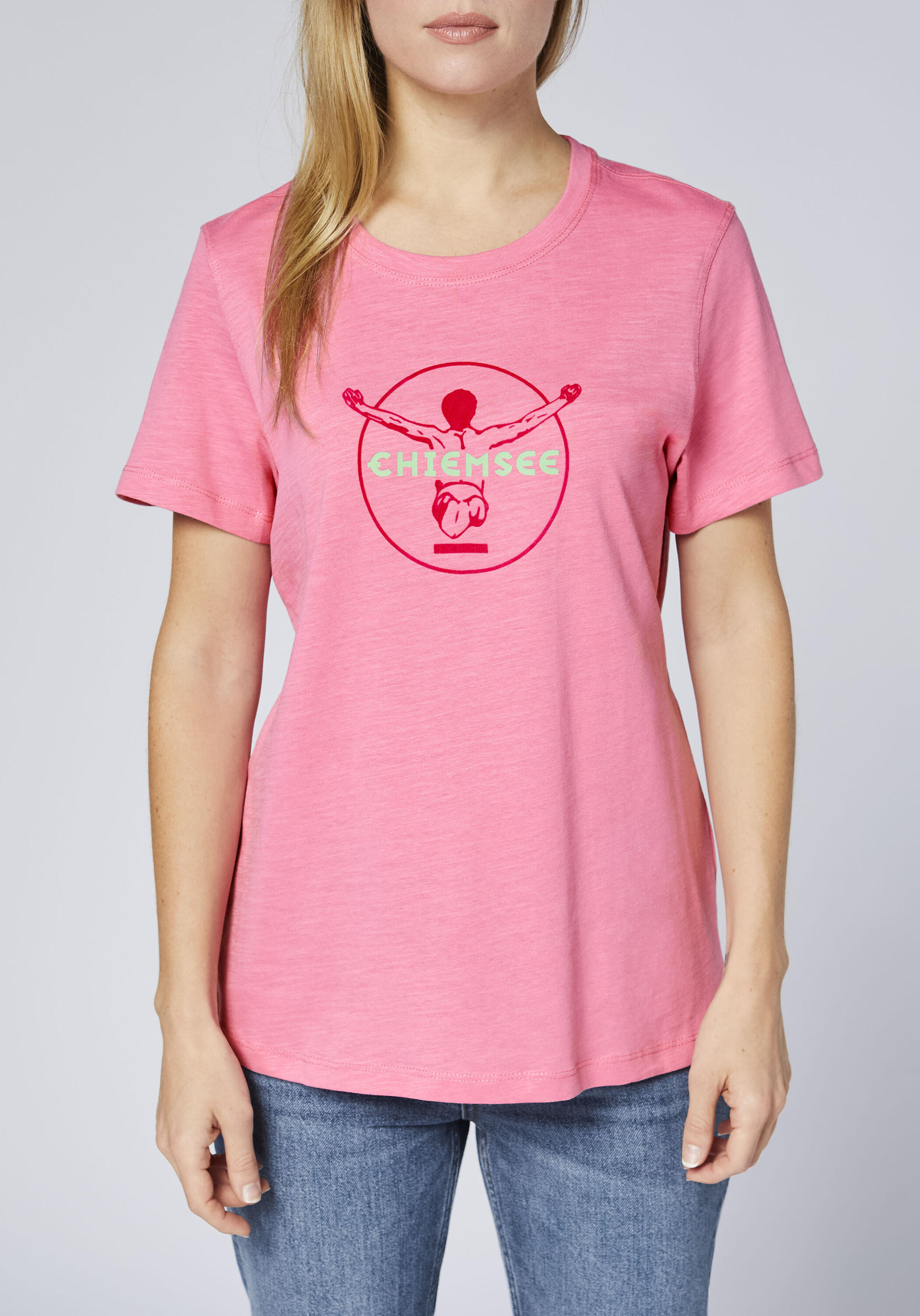T-Shirt mit Logoprint in Kontrast 7/7