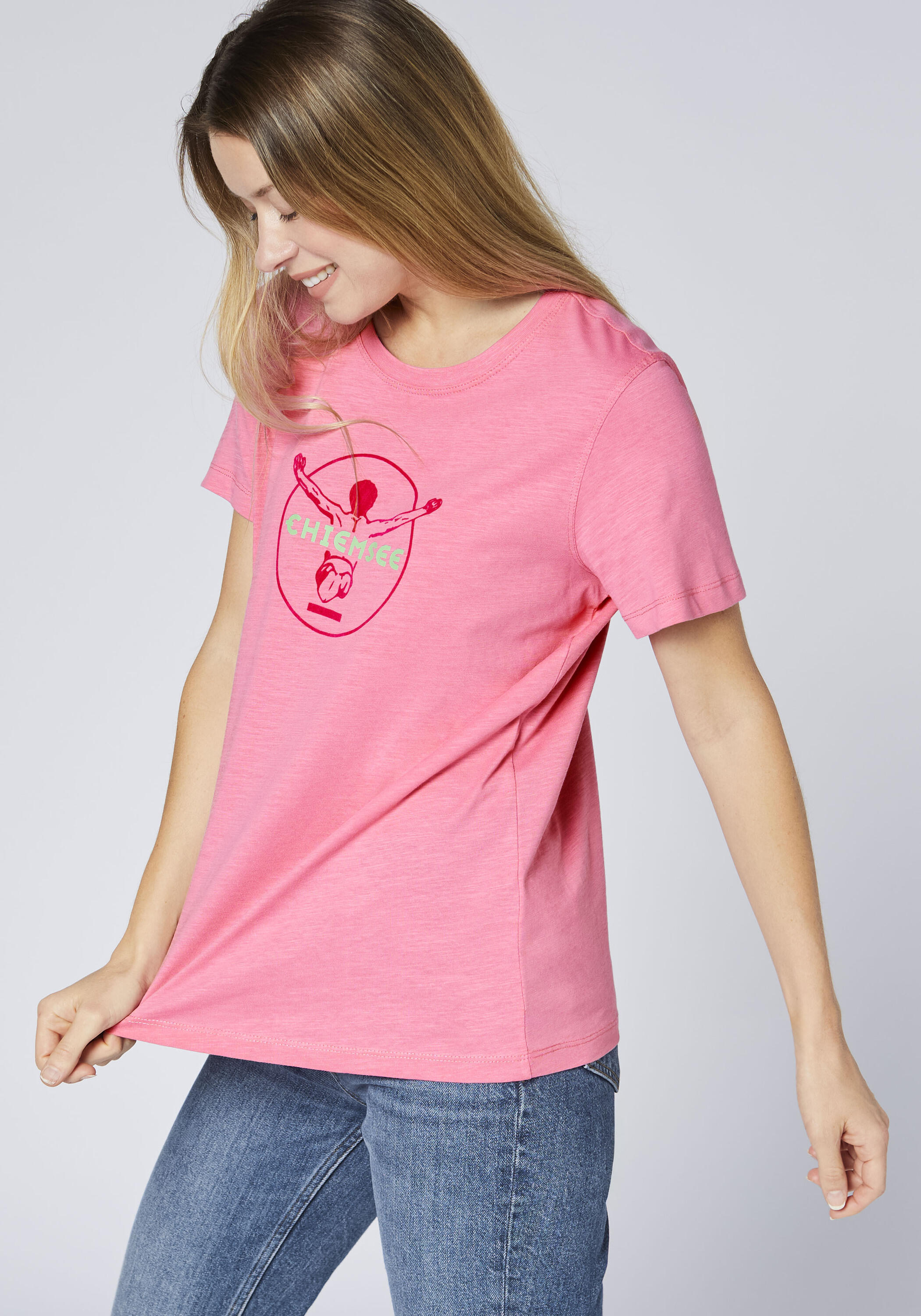T-Shirt mit Logoprint in Kontrast 6/7