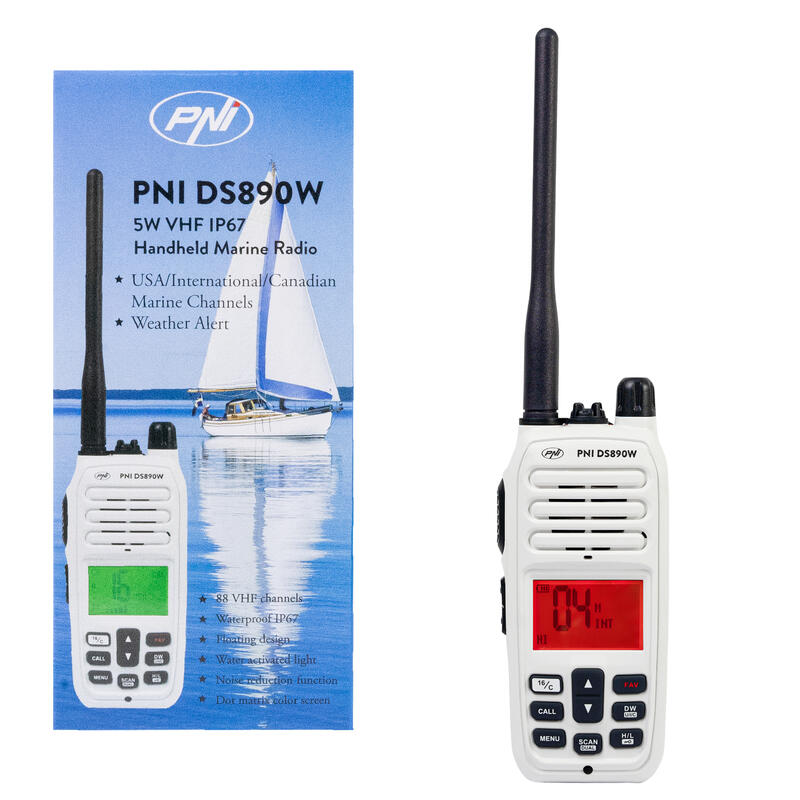 Statie radio maritima portabila 88 canale, meteo, Dual Watch, IP67