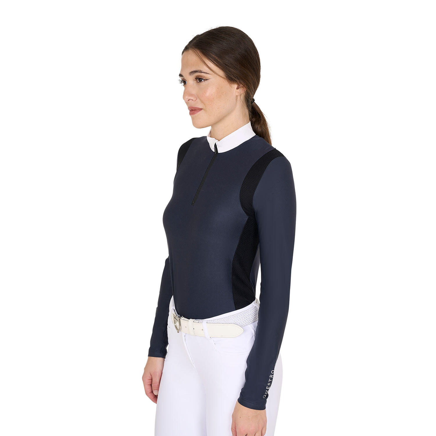 Polo femme slim fit en tissu technique 3/5