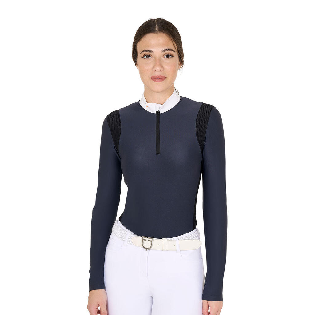 Slim fit women's polo in technical fabric