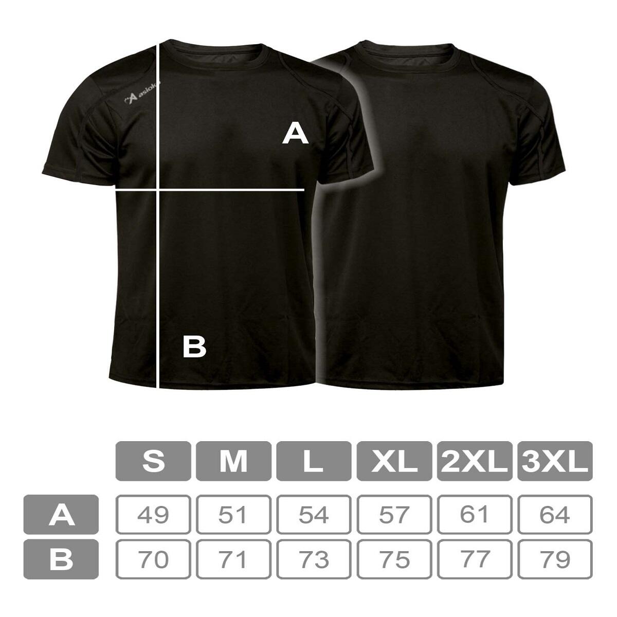 Pack de 2 T-shirts desportivas masculinas Asioka RIO Pretas.Secagem rápida. 4/7