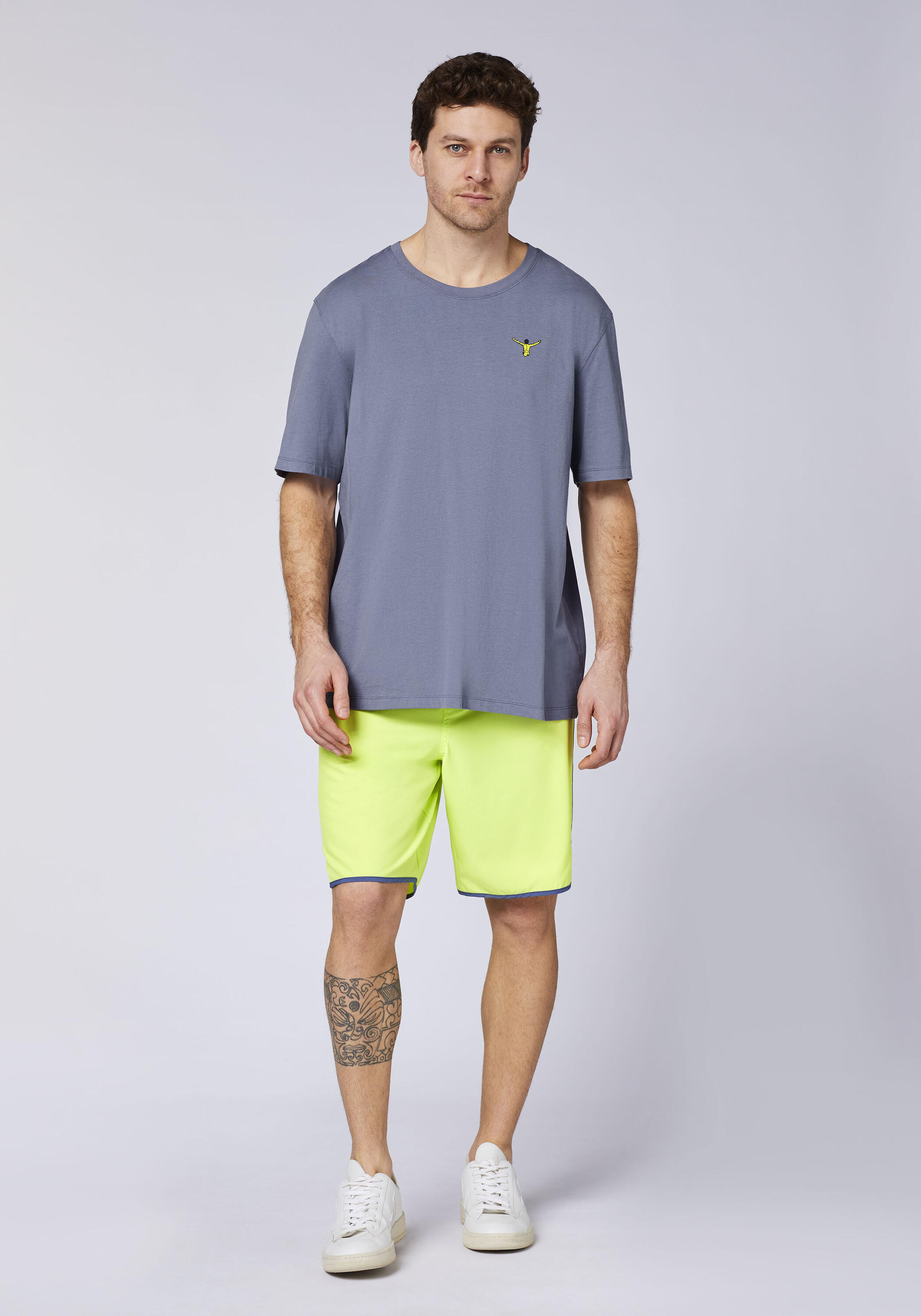 T-Shirt Rundhalsshirt mit Neon-Logoprint 5/7