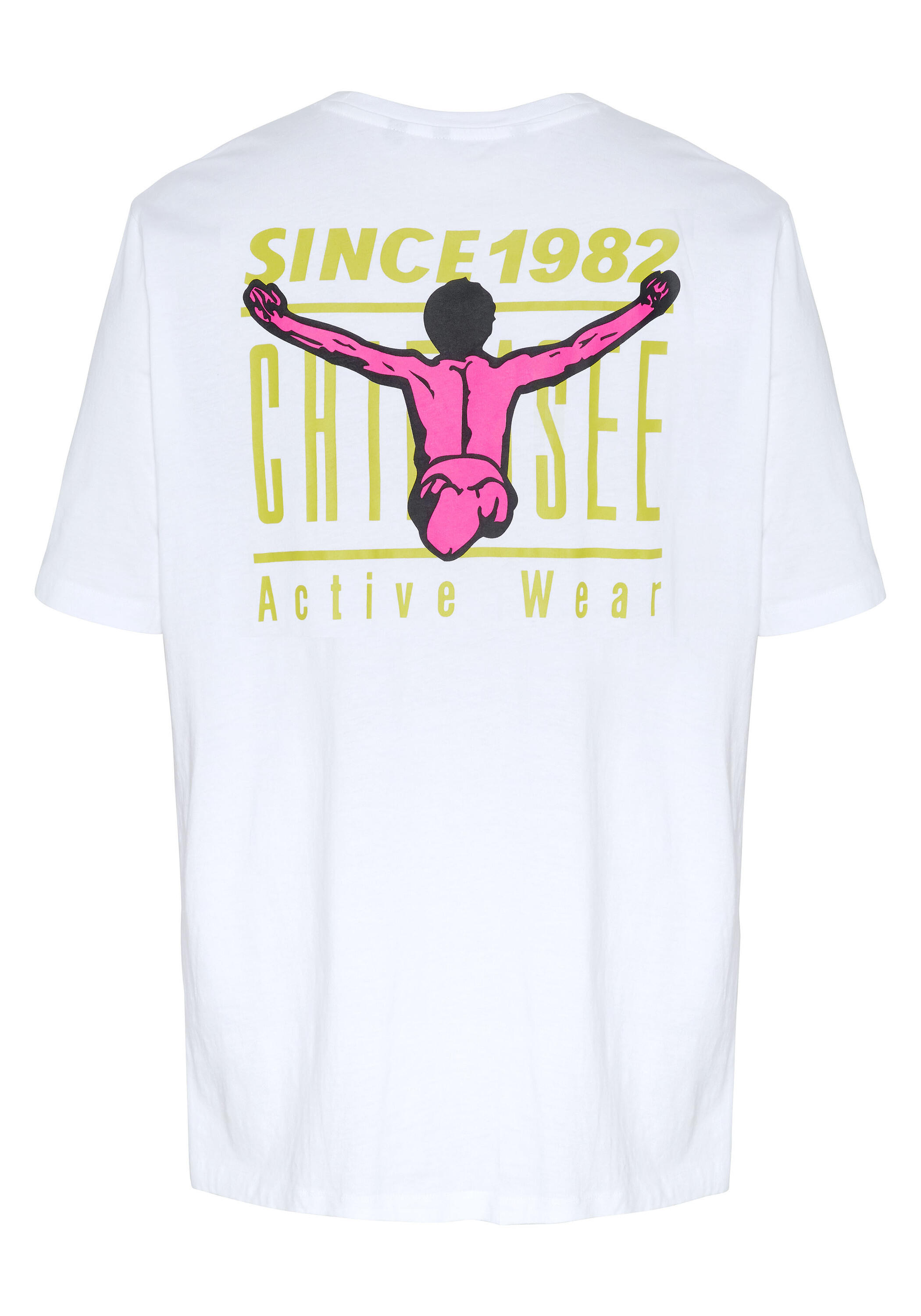 T-Shirt Rundhalsshirt mit Neon-Logoprint 2/7