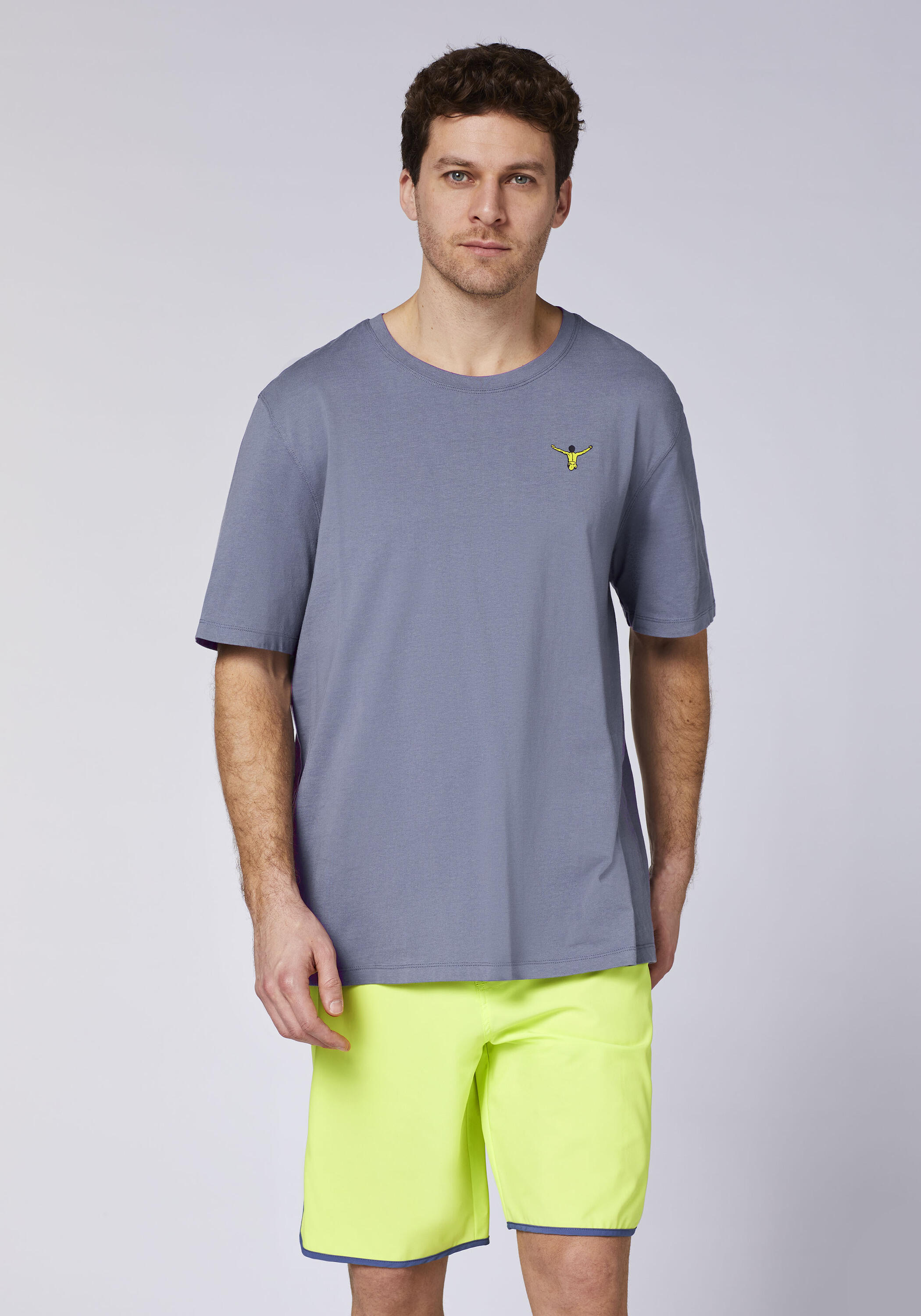 T-Shirt Rundhalsshirt mit Neon-Logoprint 4/7