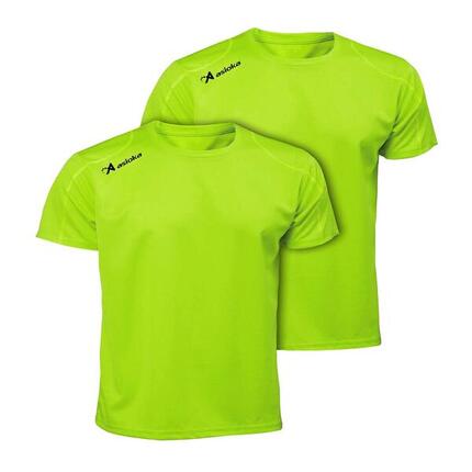 Pack 2 camisetas deporte para hombre Asioka RÍO Naranja Flúor.Secado Rápido.