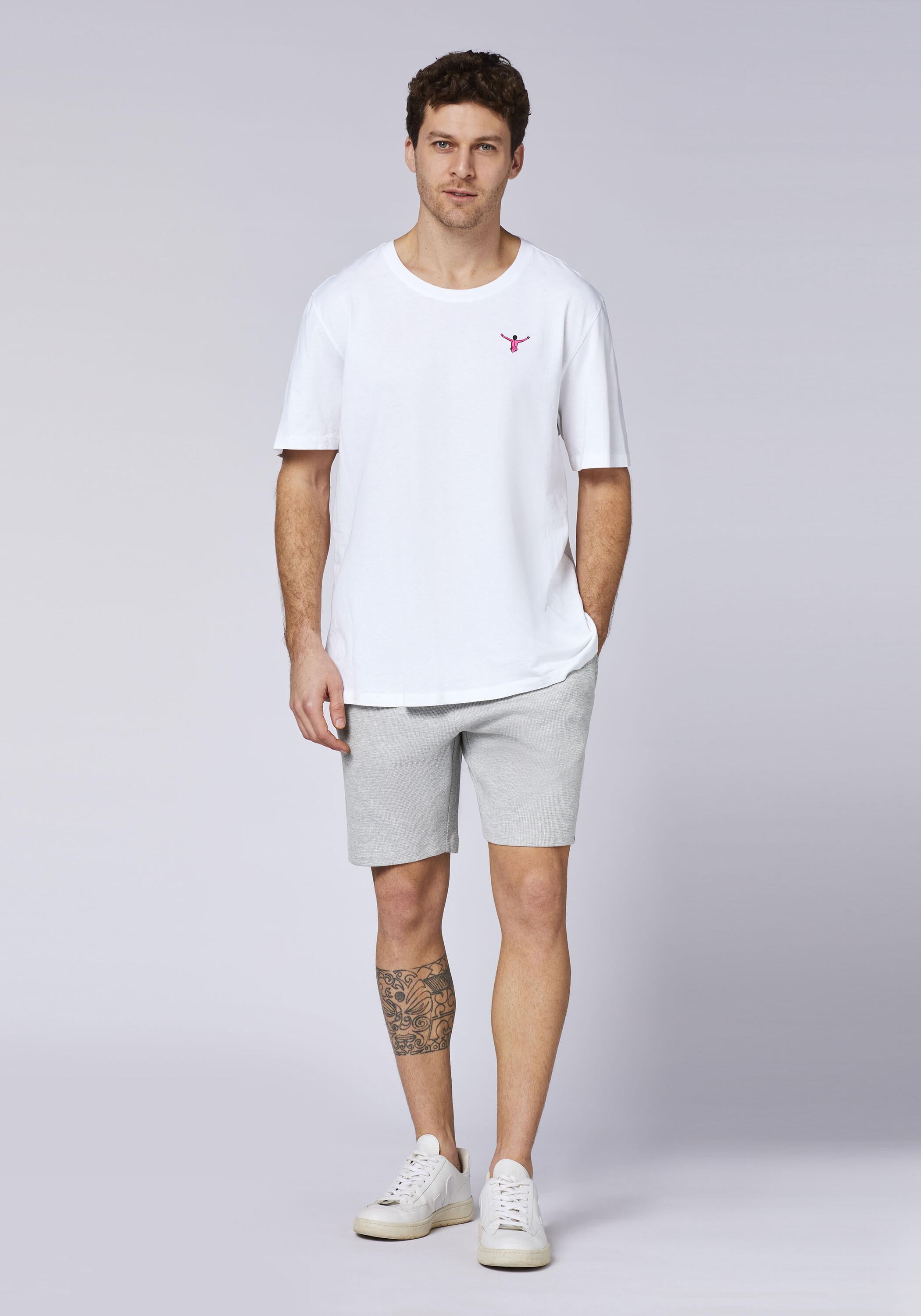 T-Shirt Rundhalsshirt mit Neon-Logoprint 5/7
