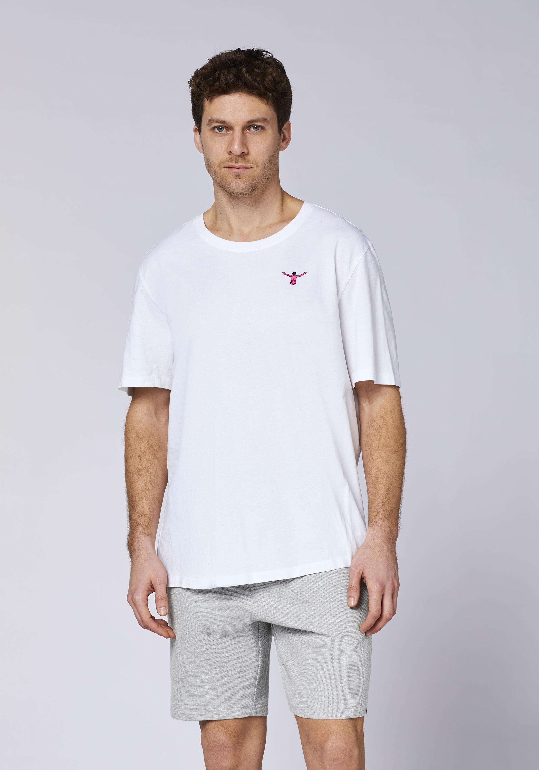 T-Shirt Rundhalsshirt mit Neon-Logoprint 4/7