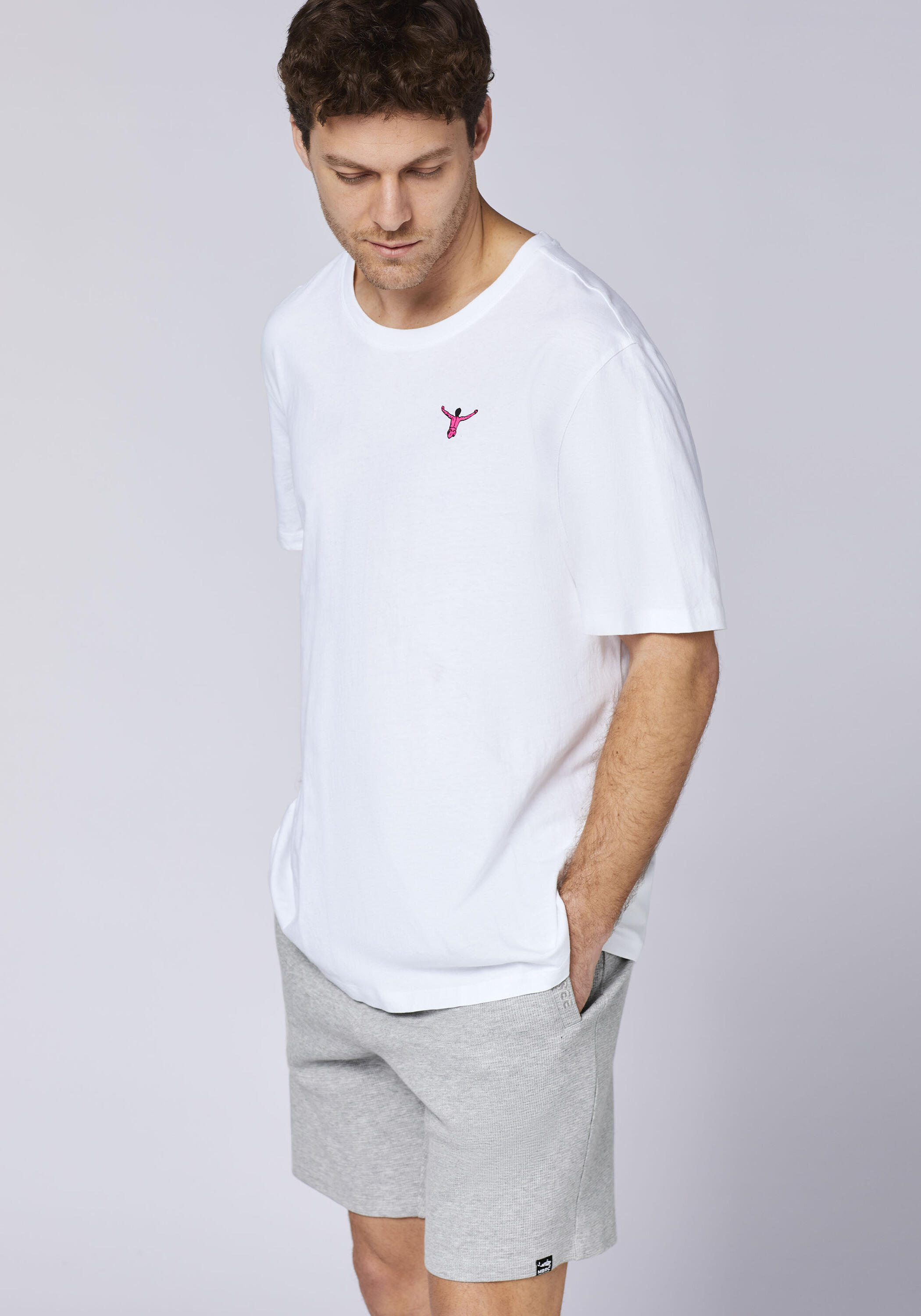 T-Shirt Rundhalsshirt mit Neon-Logoprint 6/7