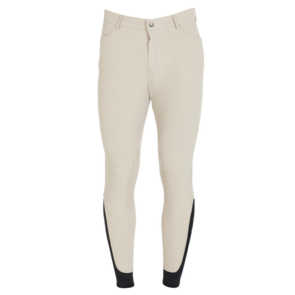 Men's summer slim fit trousers in bi-stretch technical fabric