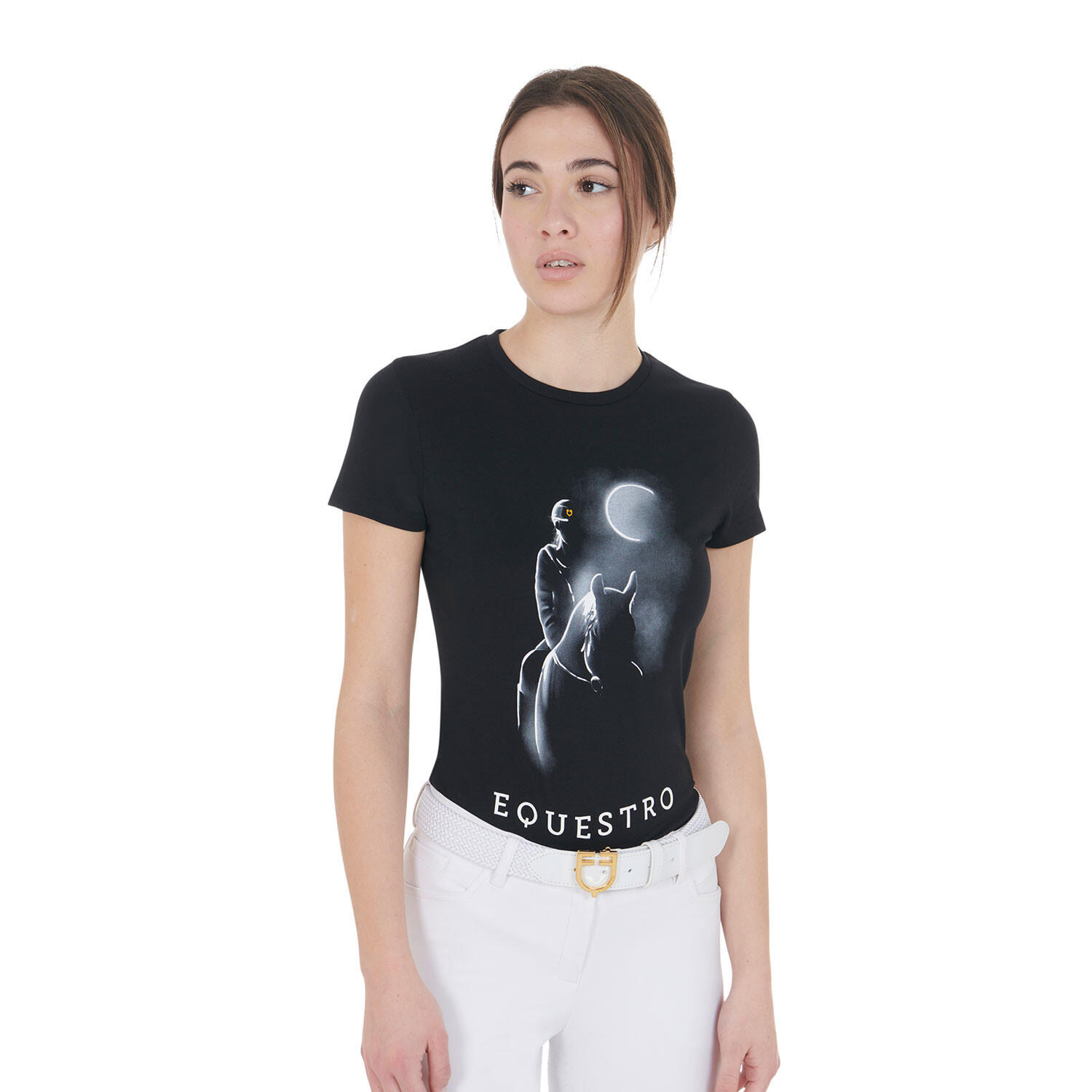 T-shirt femme coupe slim avec imprimé rayon de lune 5/7