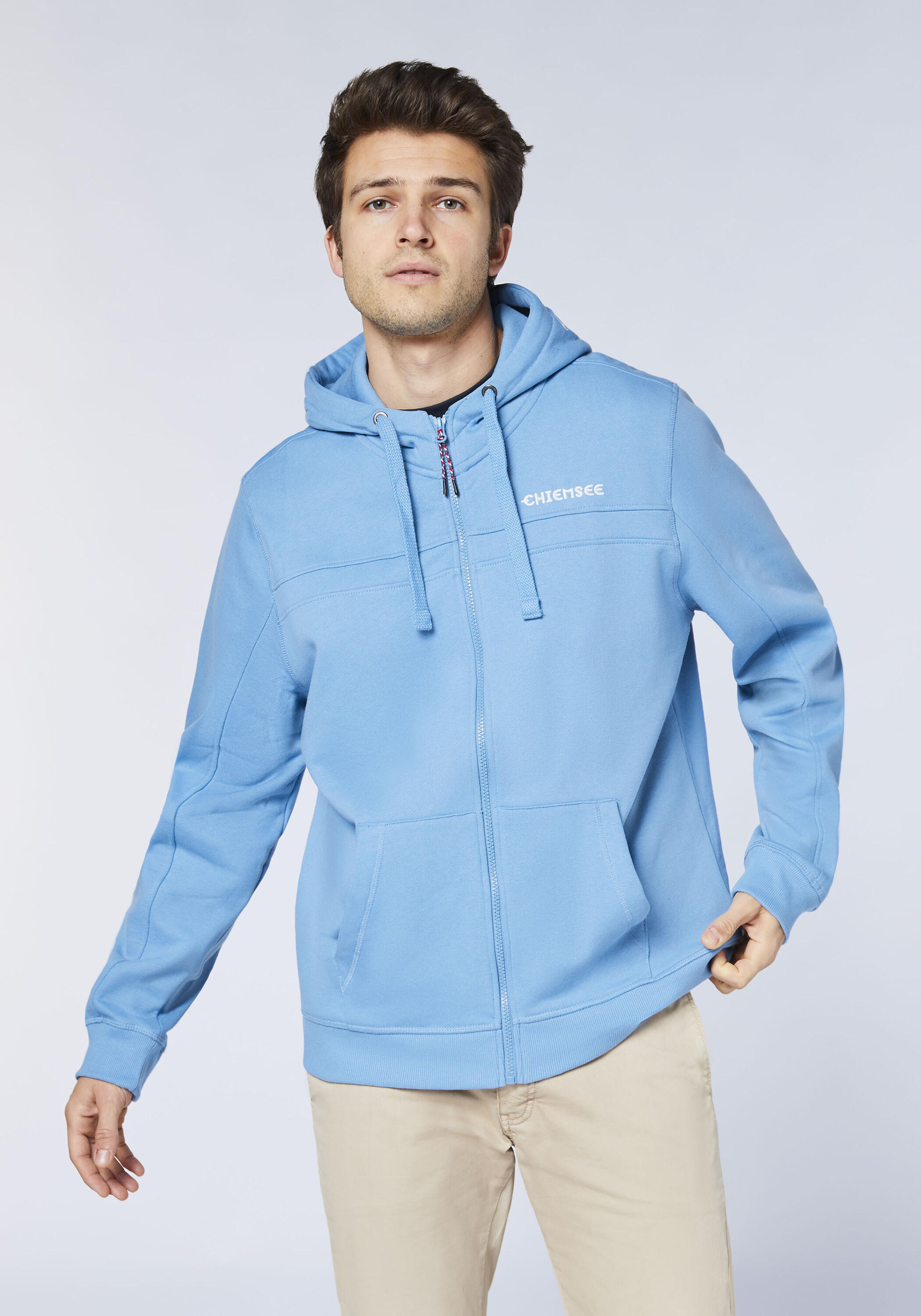 Kapuzensweatjacke mit Statement-Print und Logostick 3/7
