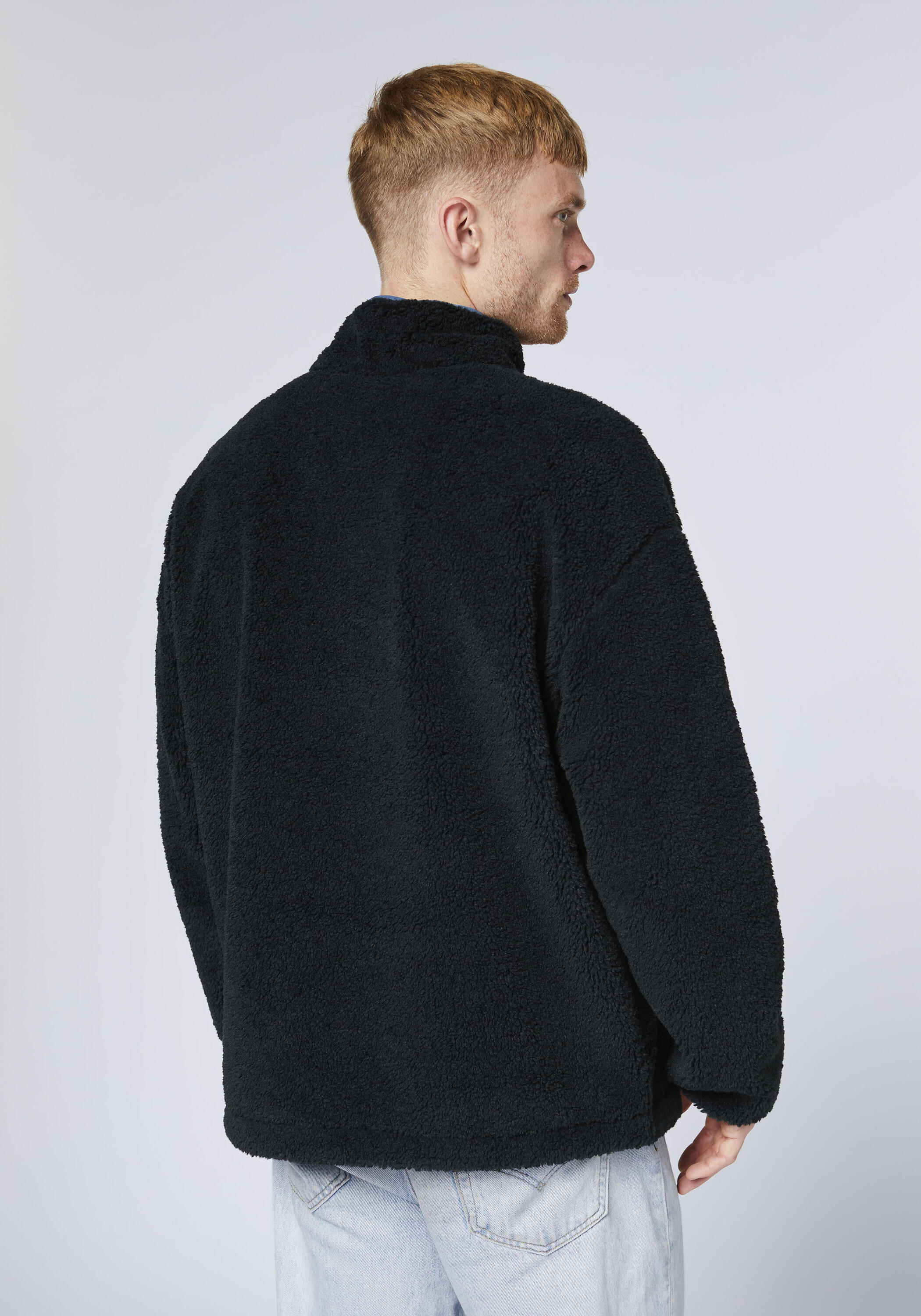 Fleecepullover mit Stehkragen und kurzem Reißverschluss 4/7