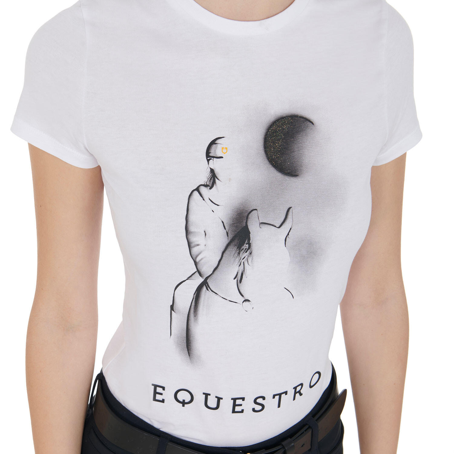 T-shirt donna slim fit con stampa raggio di luna 3/6