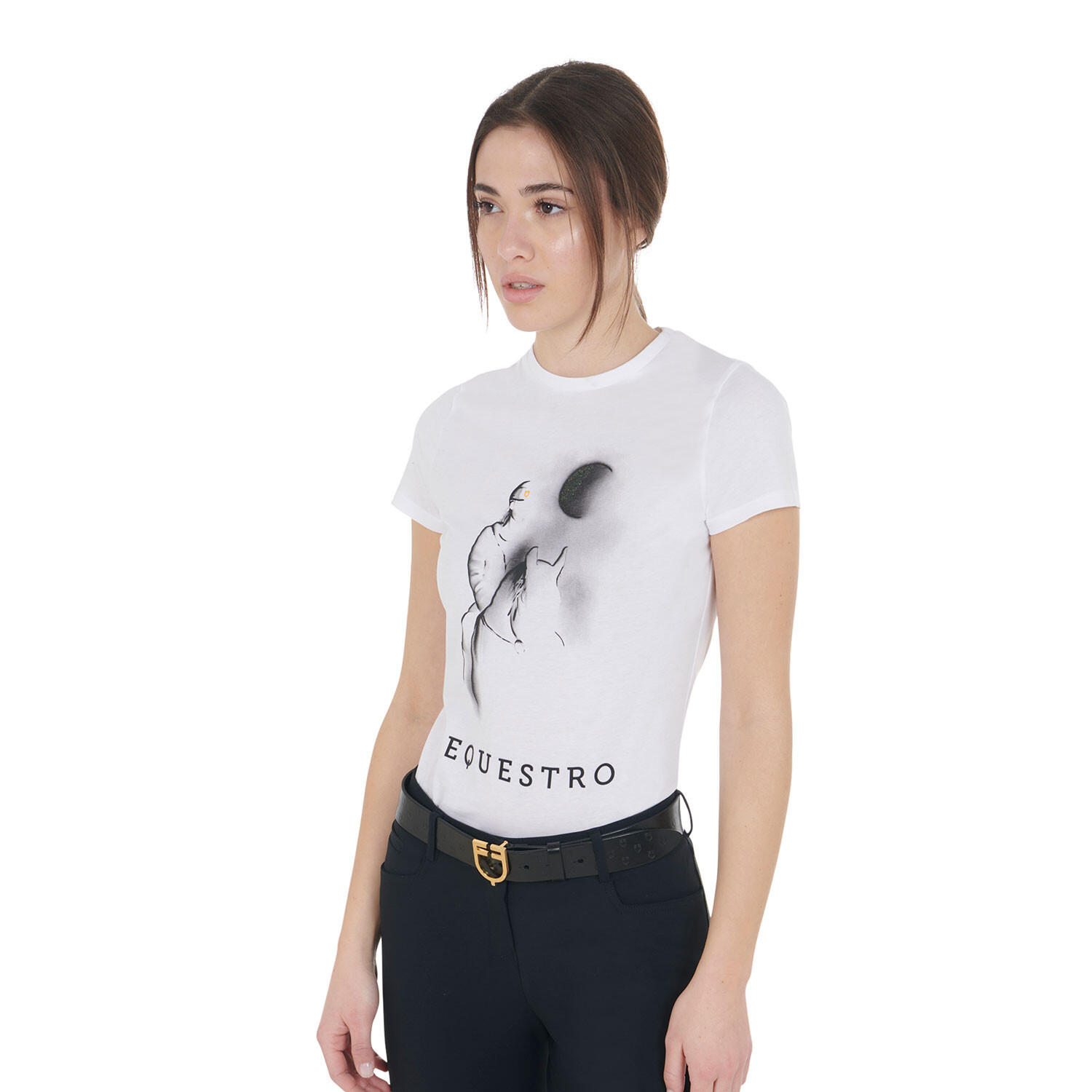 T-shirt donna slim fit con stampa raggio di luna 4/6