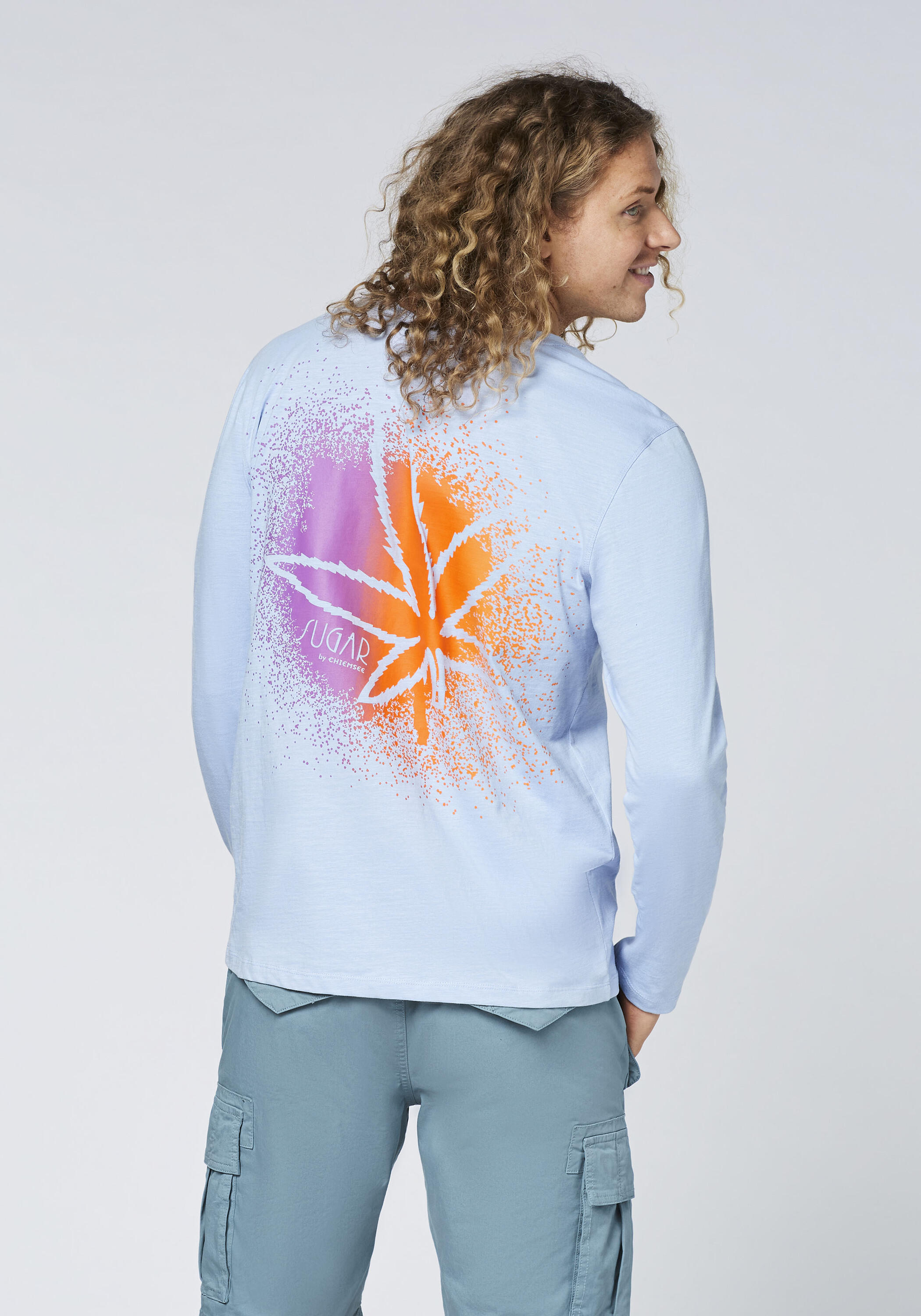 Langarmshirt mit Print in Spray-Optik 3/7
