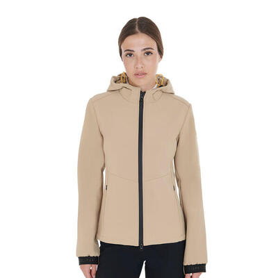 Slim fit dames softshell jas met verborgen zakken