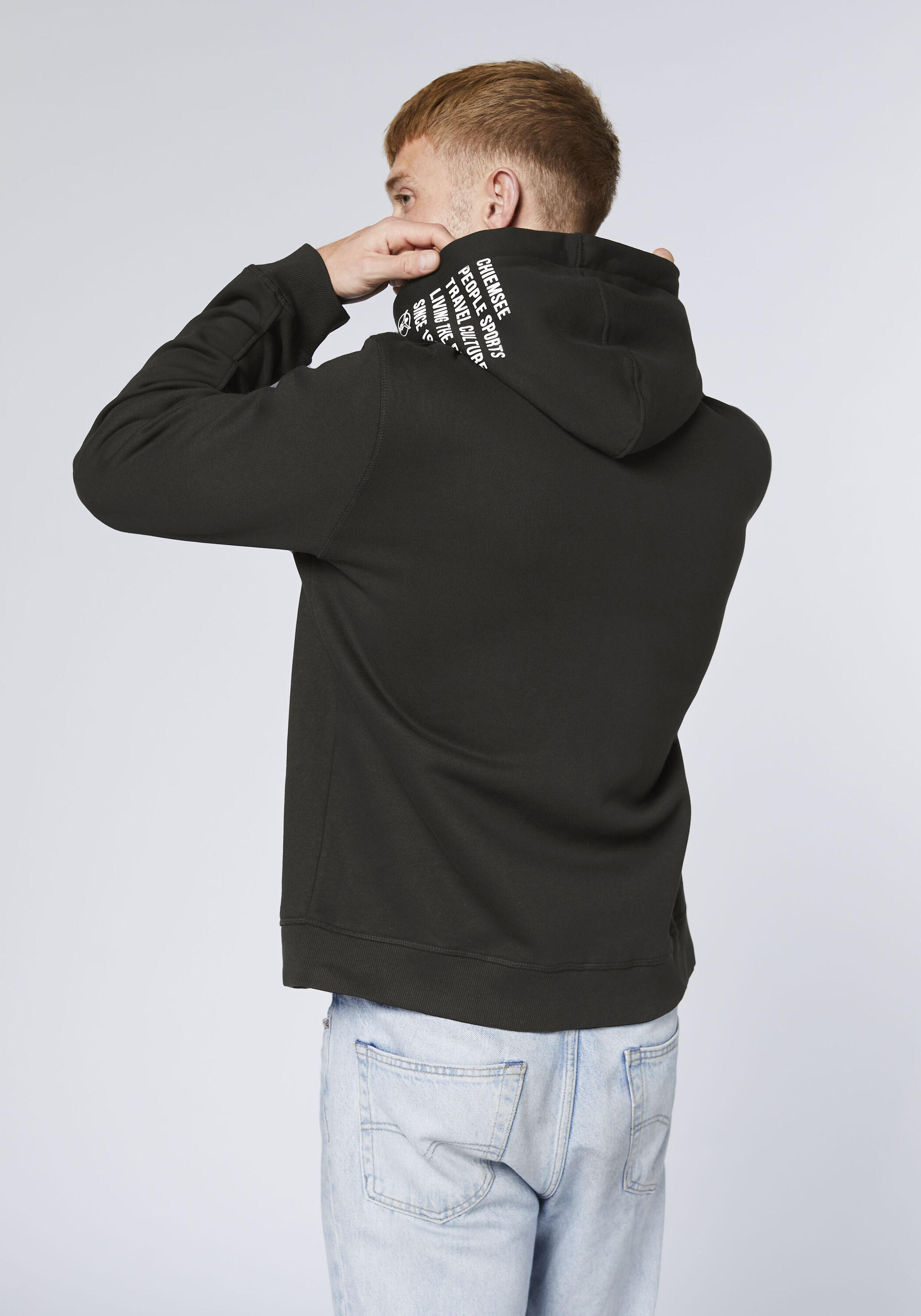 Kapuzensweatjacke mit Statement-Print und Logostick 4/7