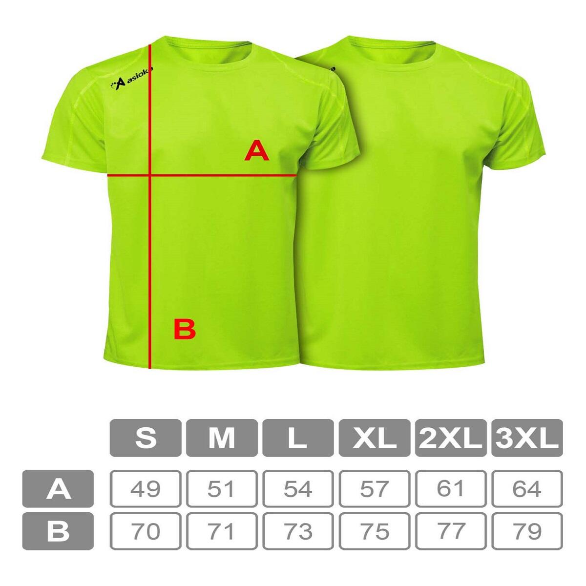 Pack 2 camisetas deporte para hombre Asioka RÍO Verde Flúor.Secado Rápido. 4/7