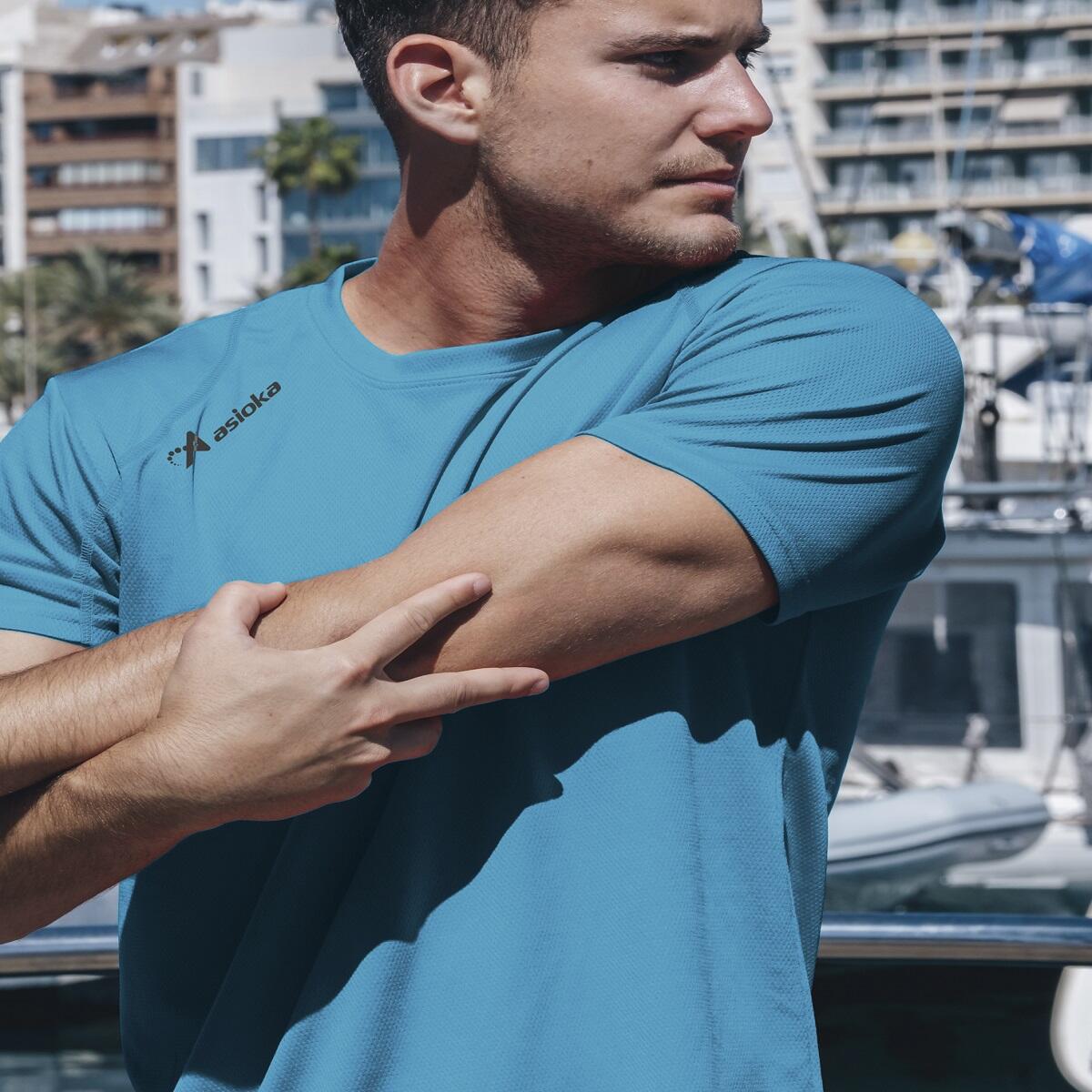Pack de 3 T-shirts desportivas masculinas Asioka RIO.Secagem rápida. 4/6