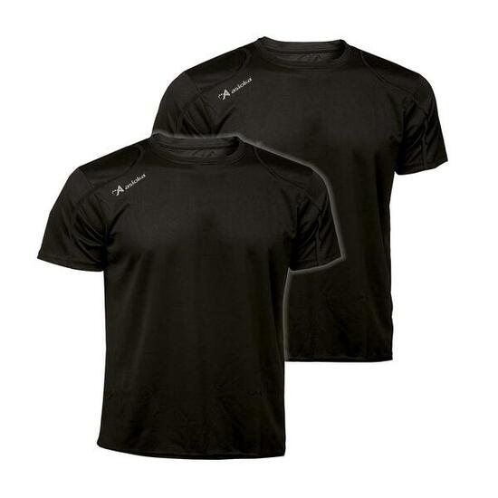Pack 2 camisetas deporte para hombre Asioka RÍO Naranja Flúor.Secado Rápido.