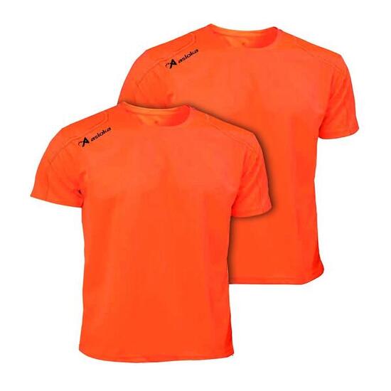Pack 2 camisetas deporte para hombre Asioka RÍO Naranja Flúor.Secado Rápido.