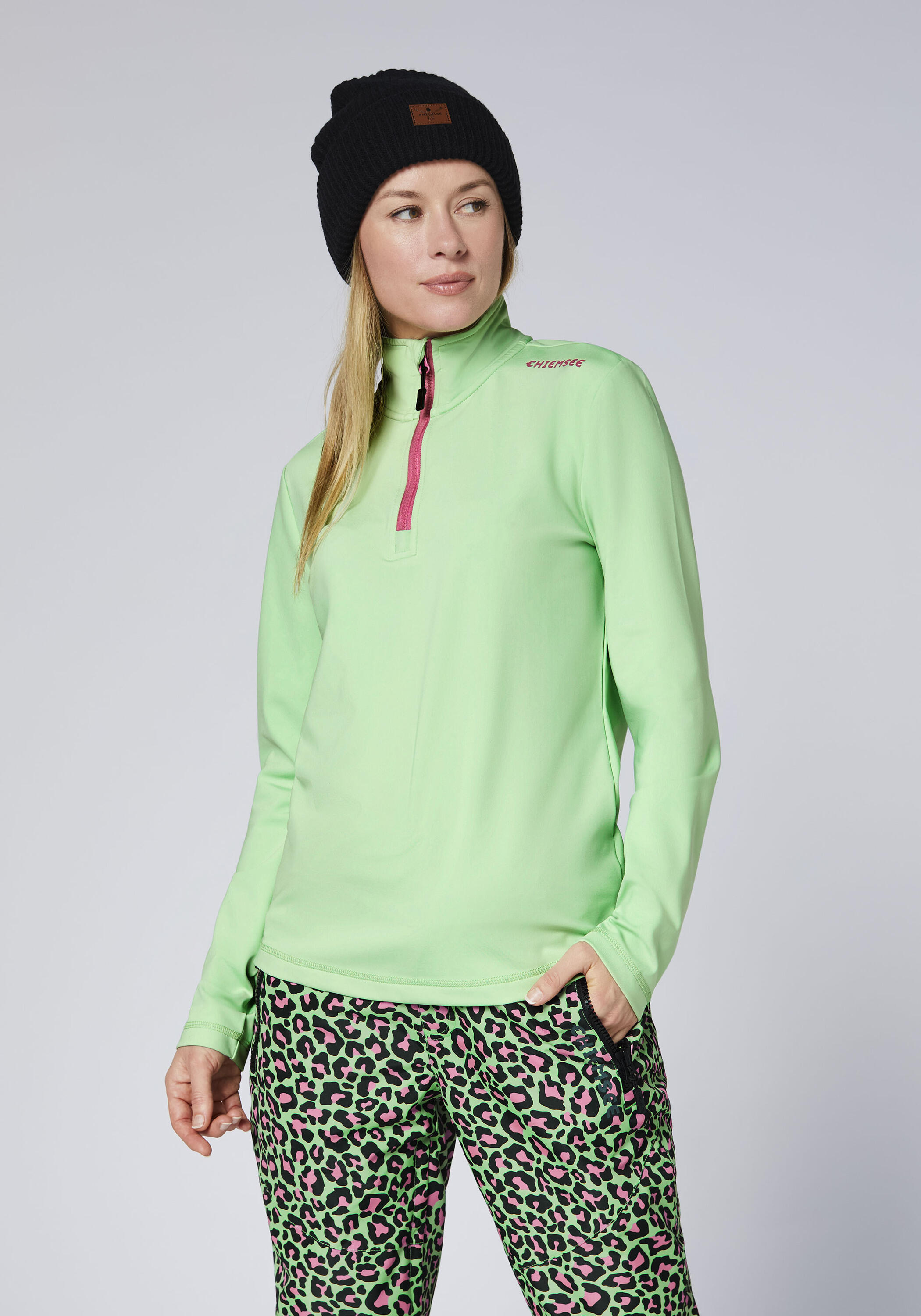 Fleecepullover mit kurzem Reißverschluss 3/7