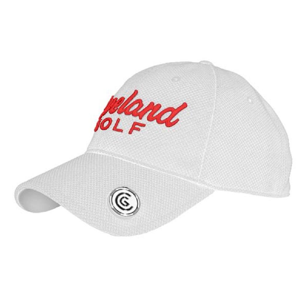 Marqueur de balle Cleveland One Touch, casquette de golf pour homme, blanc
