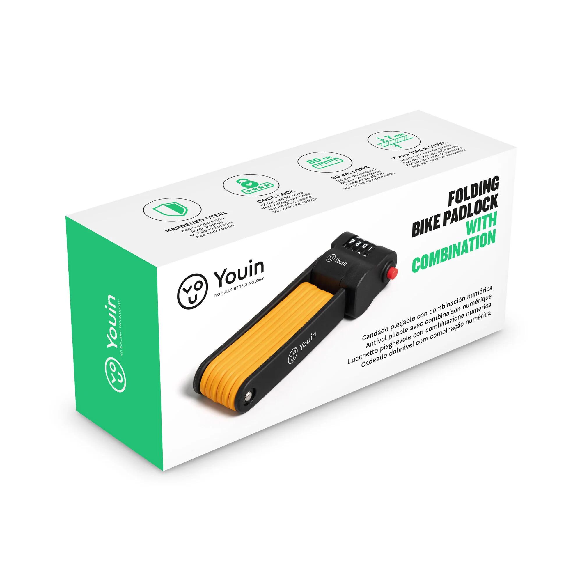Lucchetto pieghevole Youin MA1024 con combinazione numerica 4/6