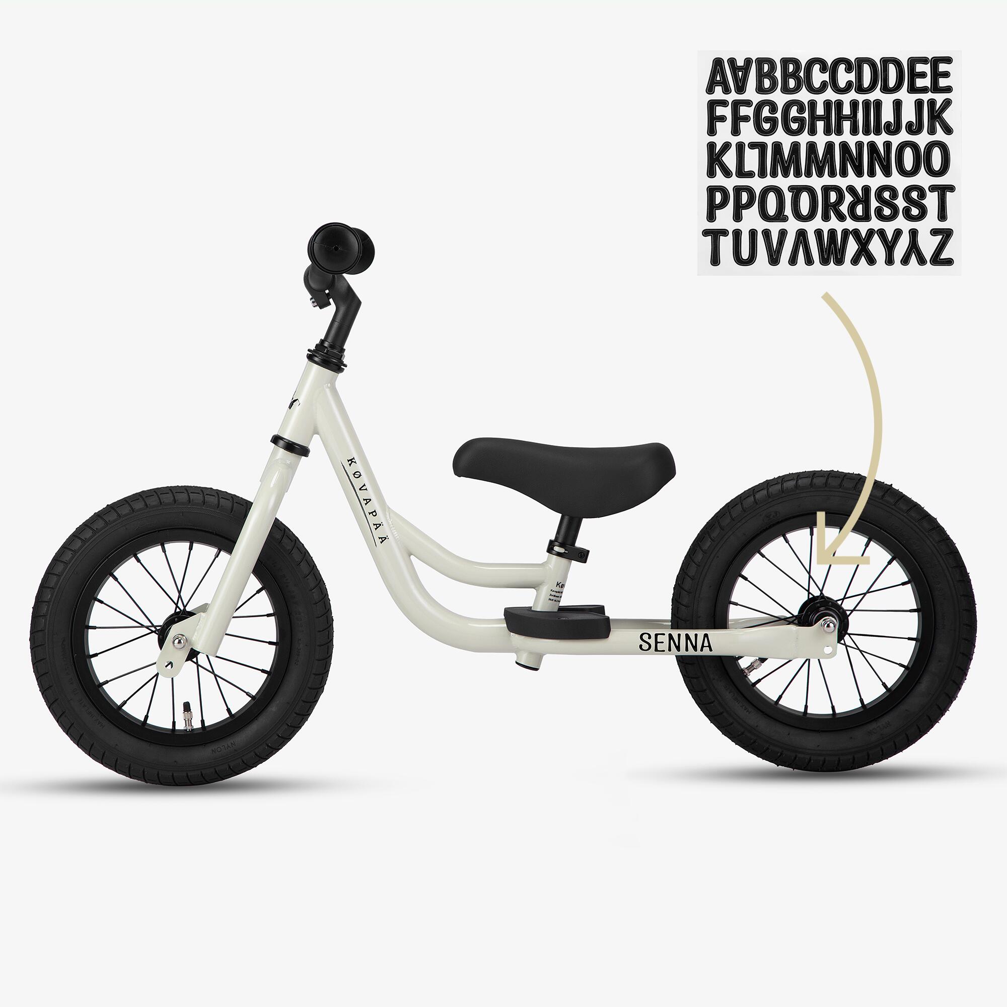 2-in-1 loopfiets & driewieler met duwstang – Loopfiets - Krijt grijs 6/7