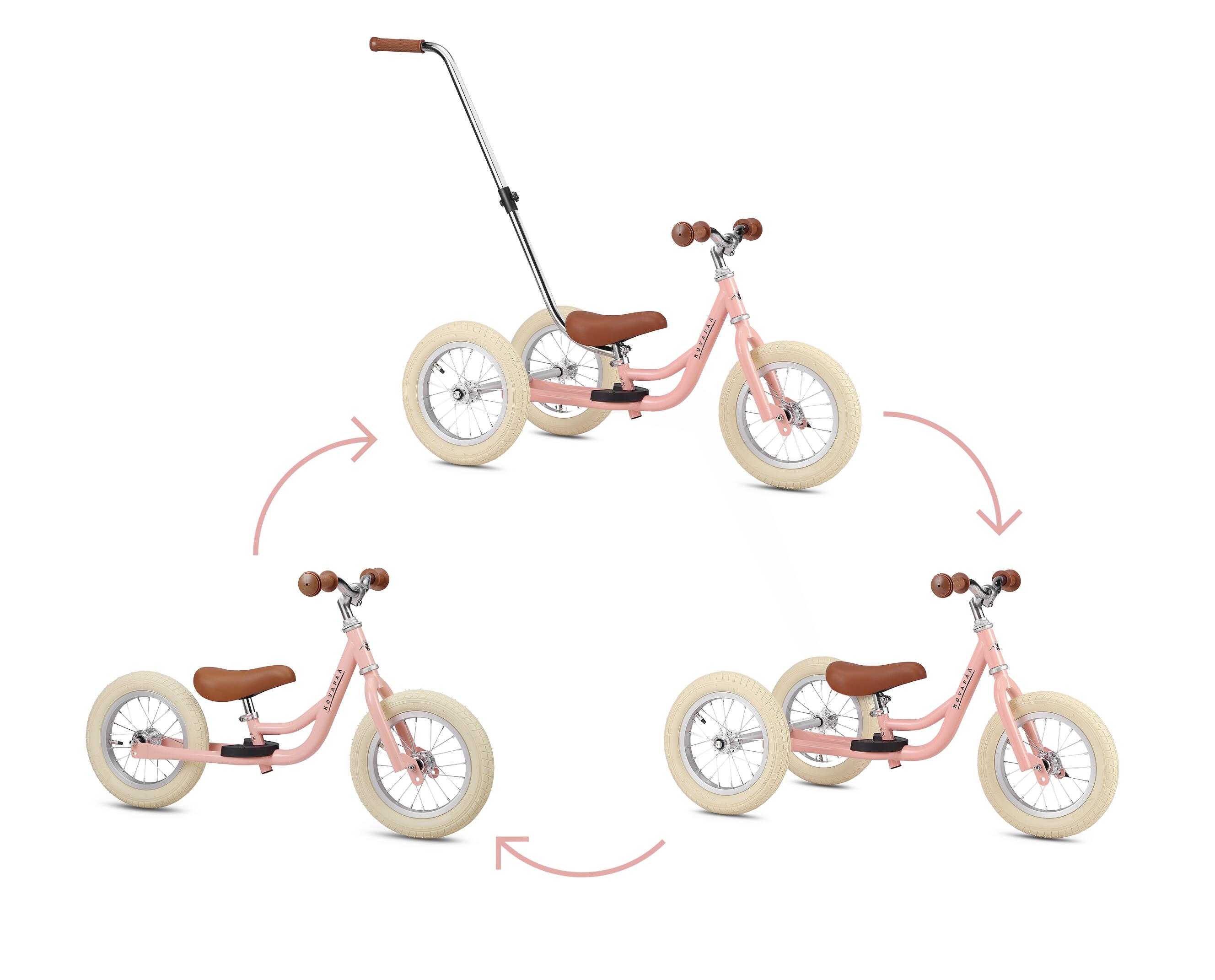 Draisienne évolutive 2 en 1 avec barre parentale – tricycle enfant 2/7