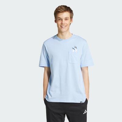 Lounge slides graphic pocket t-shirt