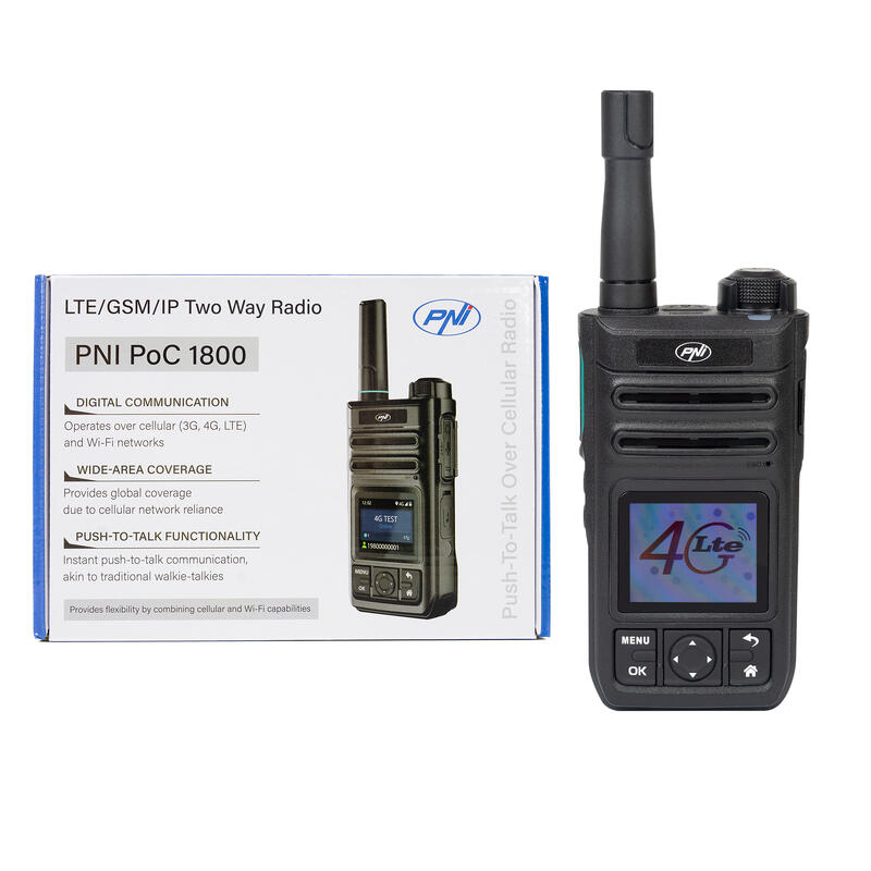 Statie radio PoC 4G LTE, Android, Wi-Fi, ecran 1.77, 4400 mAh, IP54