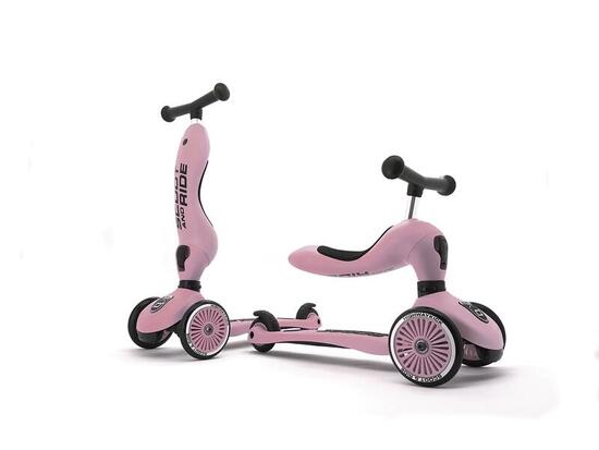 Kinderroller 2-in-1 mit Sitz & 3 Räder - Highwaykick 1 Zitrone