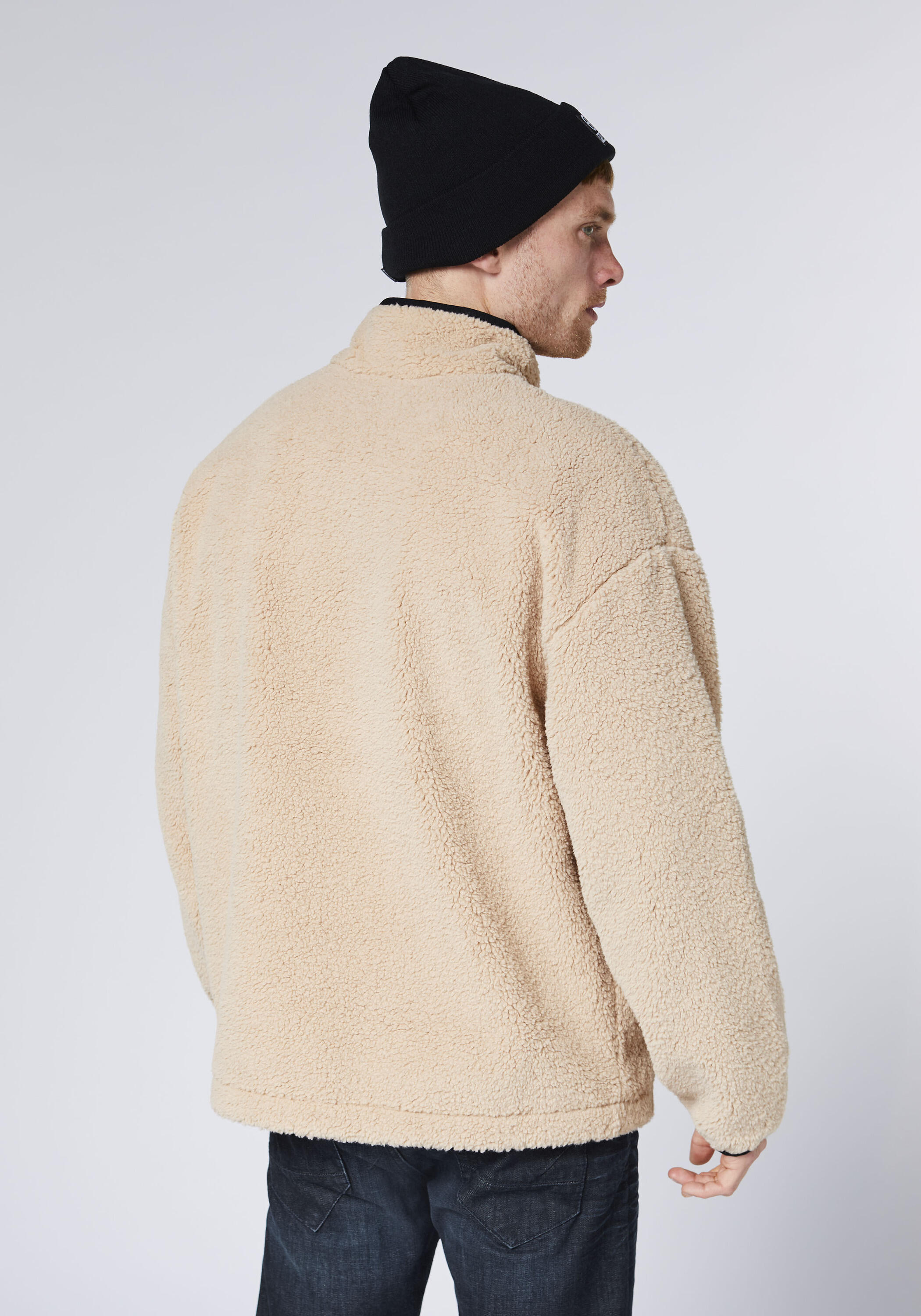 Fleecepullover mit Stehkragen und kurzem Reißverschluss 4/7