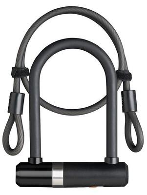 Axa newton u-lock mini met kabel 230 mm 14 mm zwart
