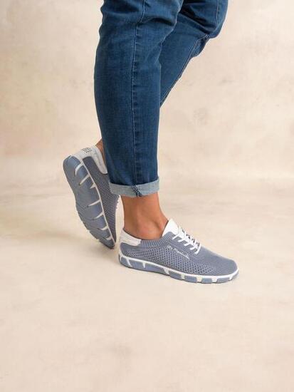 Tennis toile femme JAZARIA Myosotis - talon 25 mm